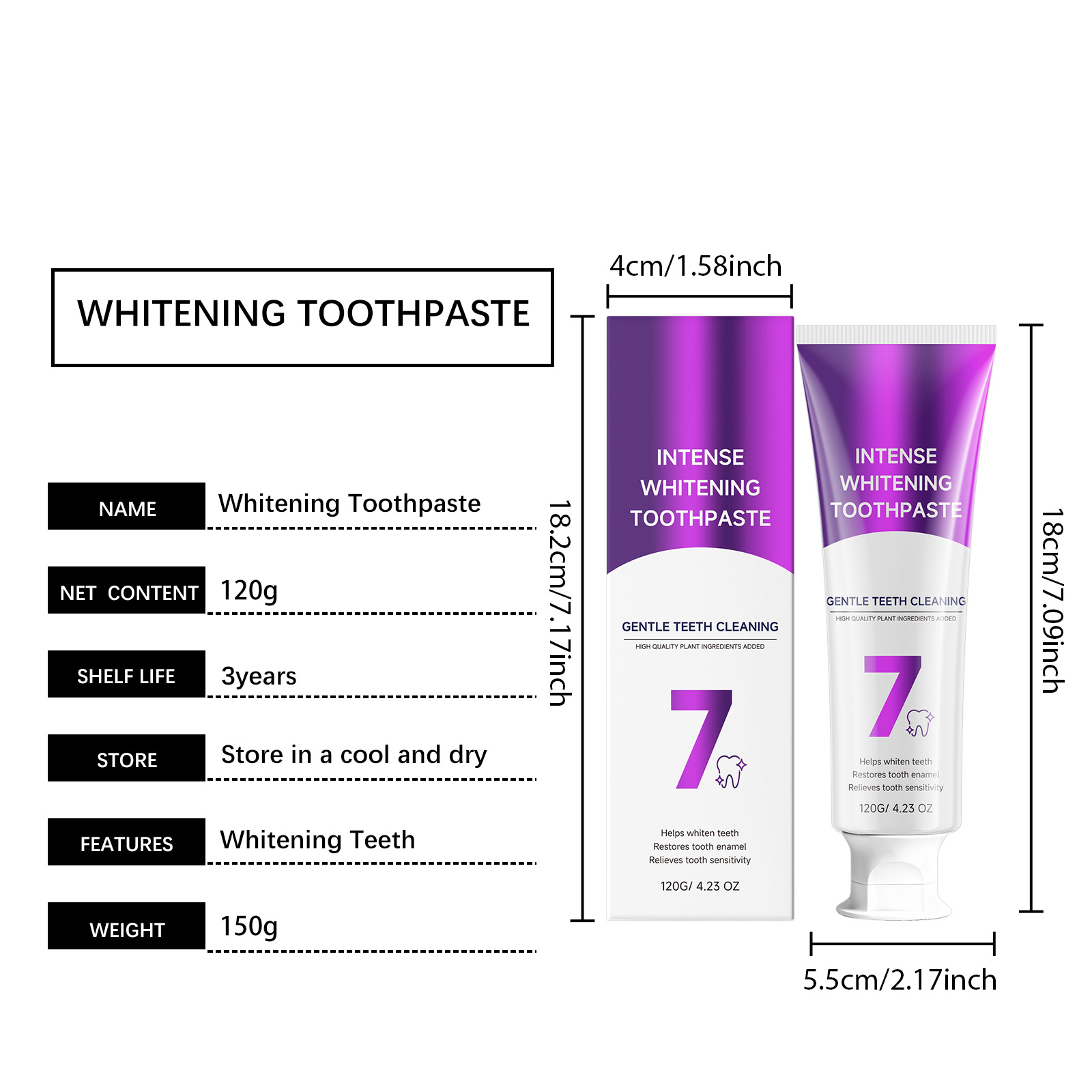 Mint Fresh Toothpaste Mild Clean Remove Tea Stains Smoke Residues Food Debris Improve Oral Odor Freshen Breath