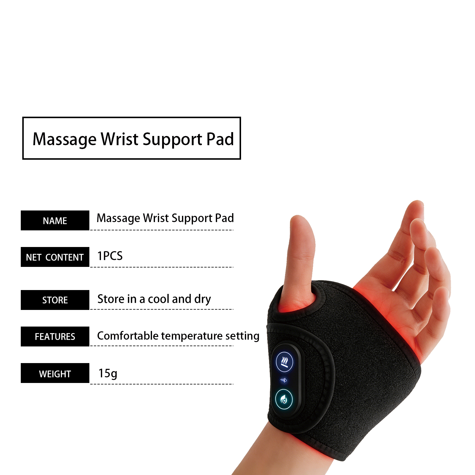 Massage Wrist Pad Wrist Joint Care Wrap Compression Strap Daily Comfortable Breathable Wrist Maintenance Accessory Soft Flexible Skin Friendly
