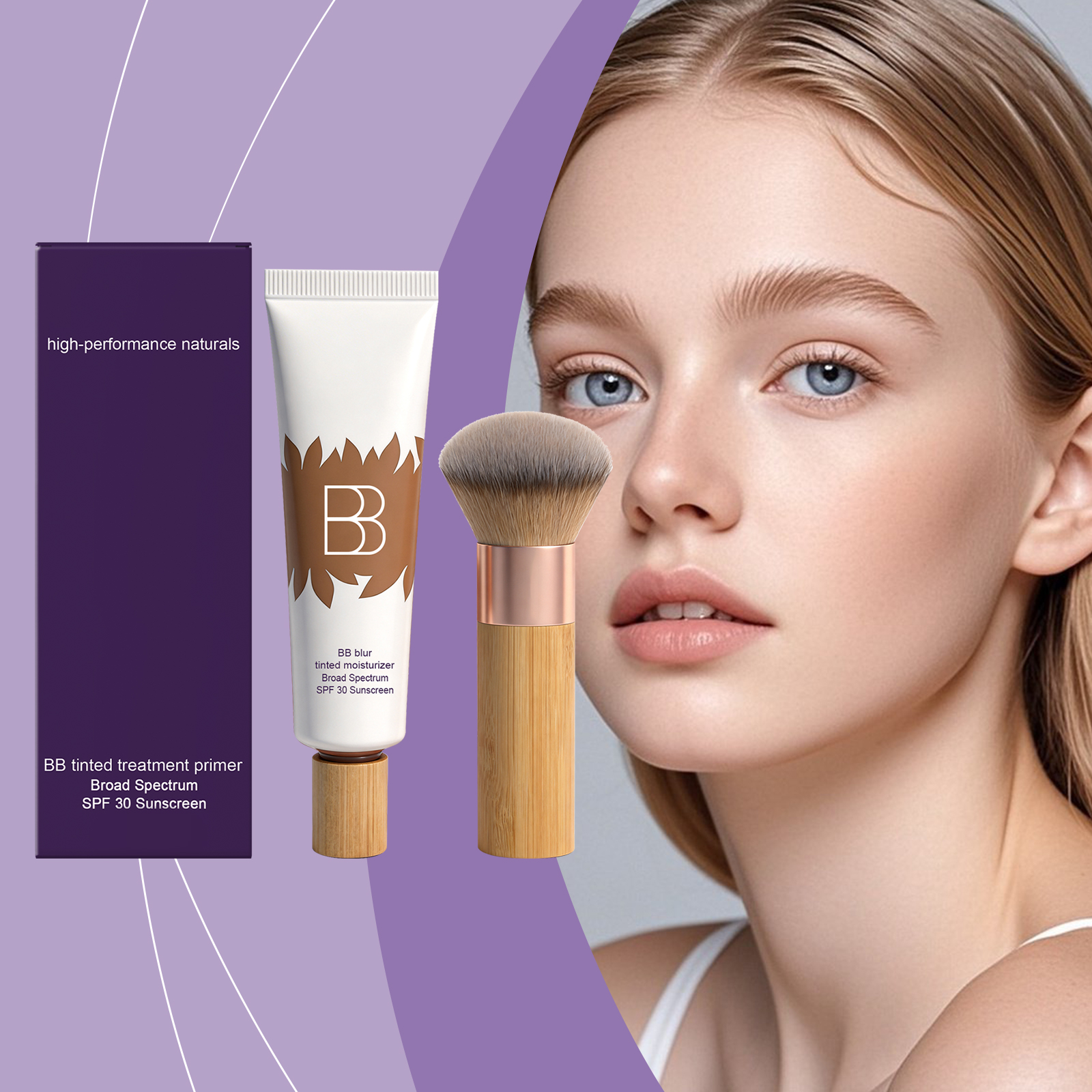 Bb Cream Set Conceal Natural Tone Soft Makeup Hydrating Primer Long Lasting Fit No Caking Skin