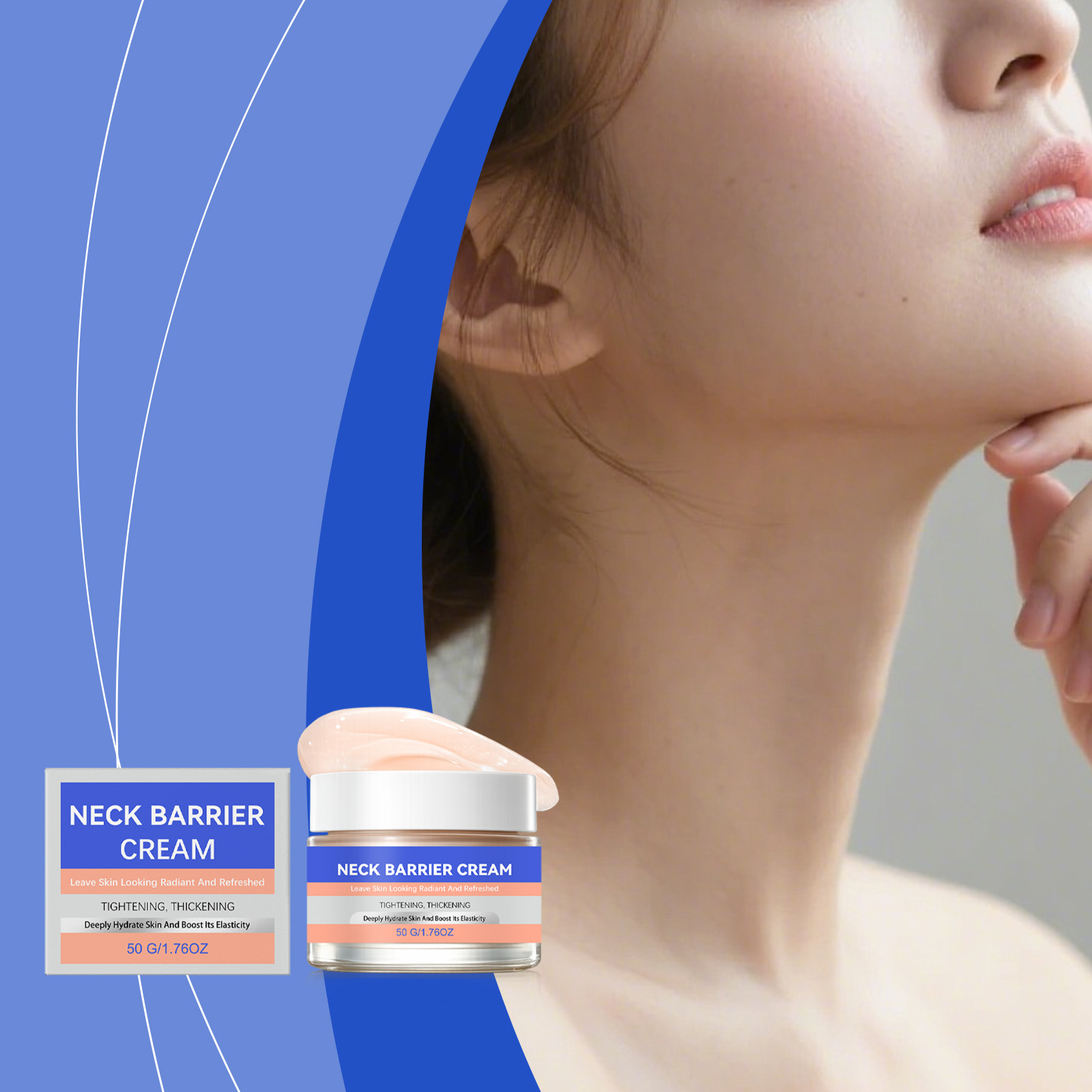 Moisturizing Nectar Neck Cream Soft Elastic Skin Smooth Clear Neck Contour Massage Lotion Bright Hydrating Firm Care