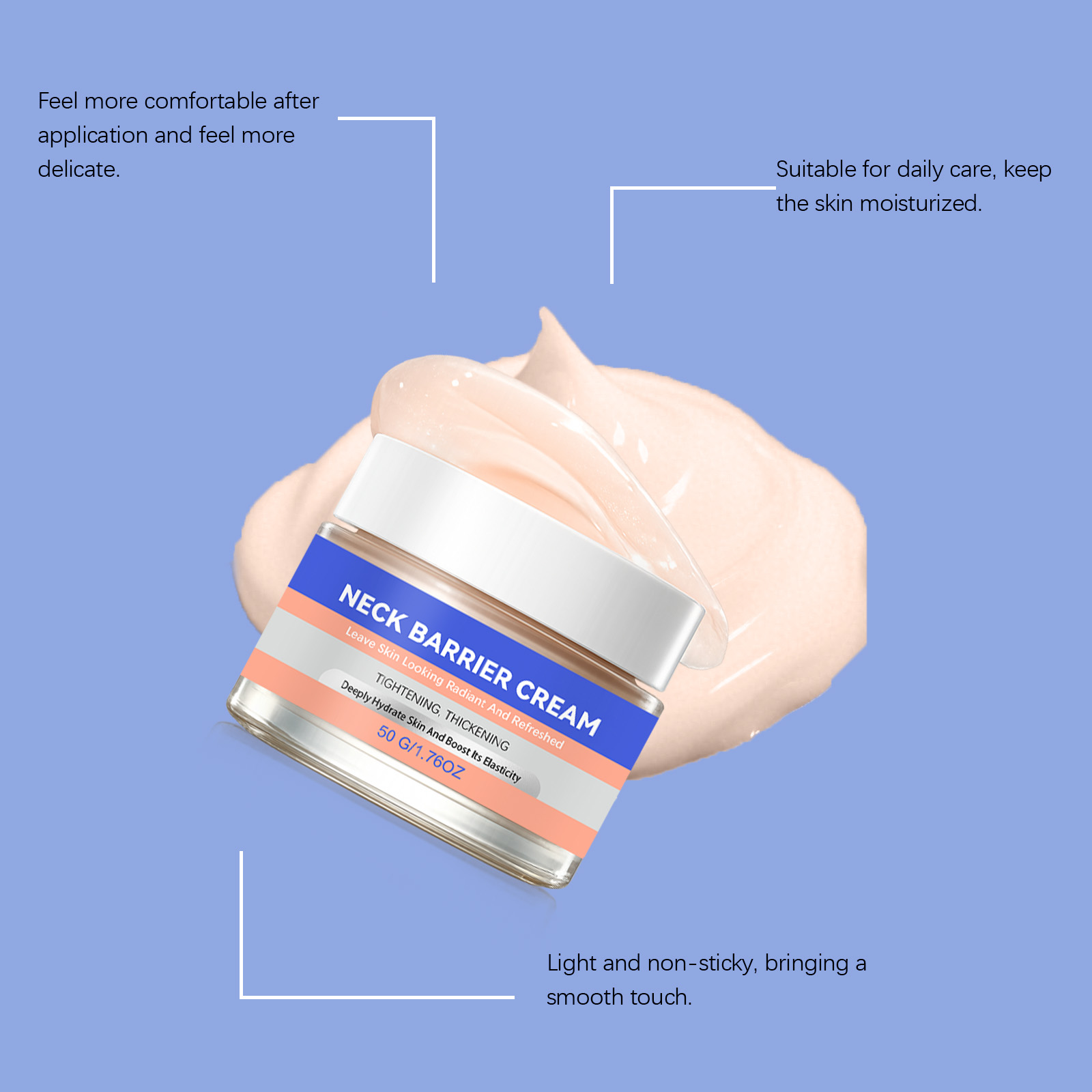 Moisturizing Nectar Neck Cream Soft Elastic Skin Smooth Clear Neck Contour Massage Lotion Bright Hydrating Firm Care