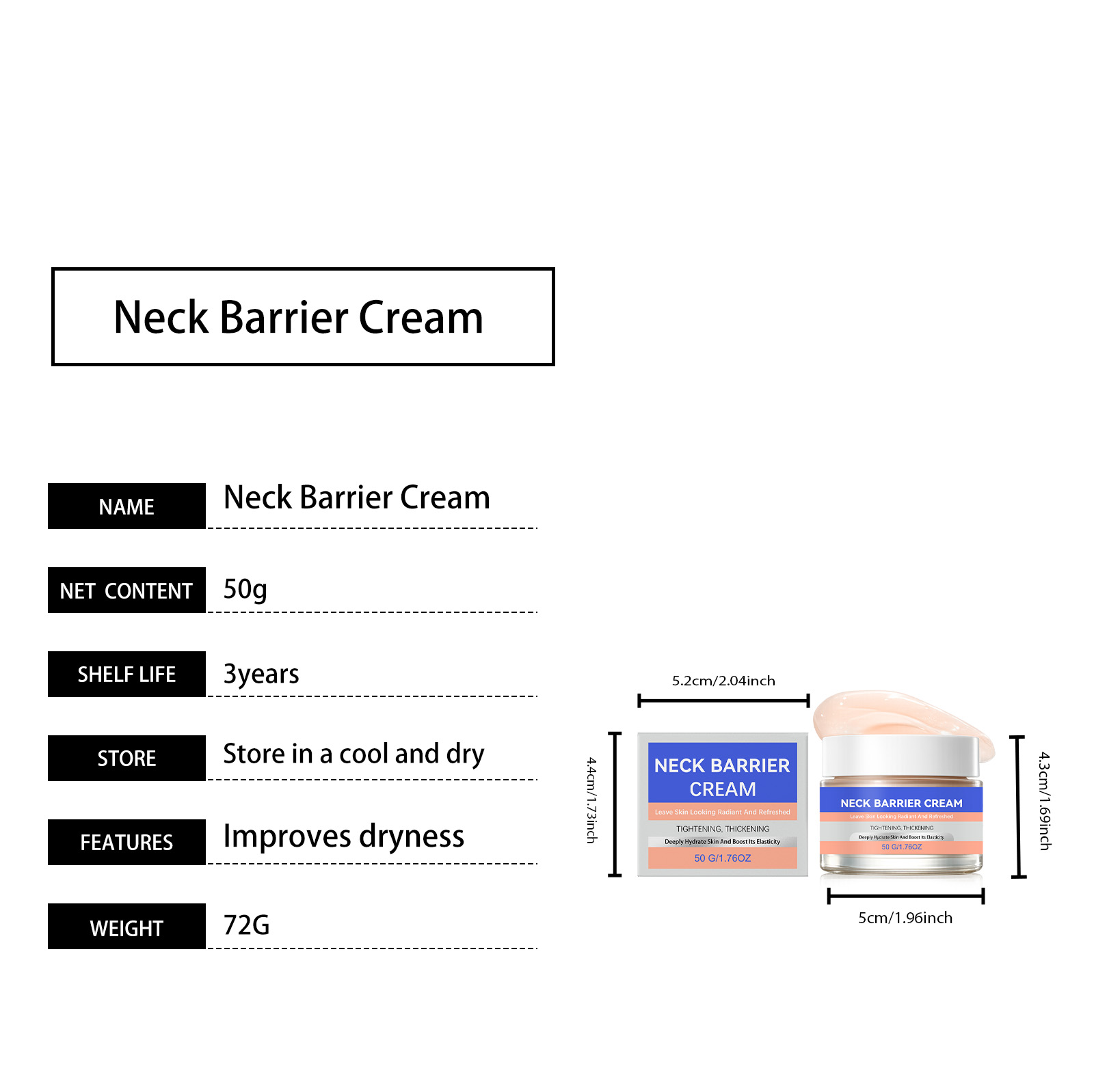 Moisturizing Nectar Neck Cream Soft Elastic Skin Smooth Clear Neck Contour Massage Lotion Bright Hydrating Firm Care
