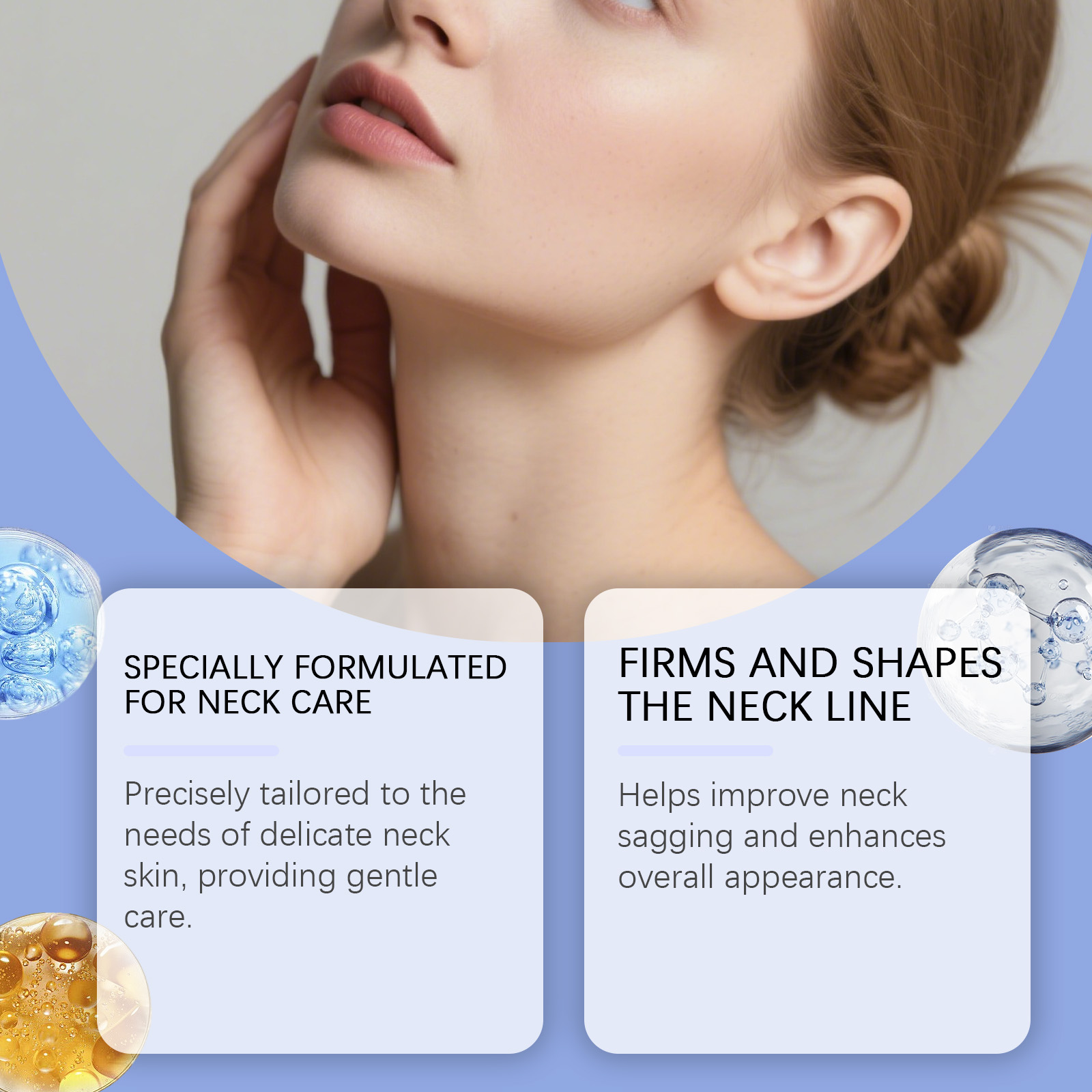 Moisturizing Nectar Neck Cream Soft Elastic Skin Smooth Clear Neck Contour Massage Lotion Bright Hydrating Firm Care