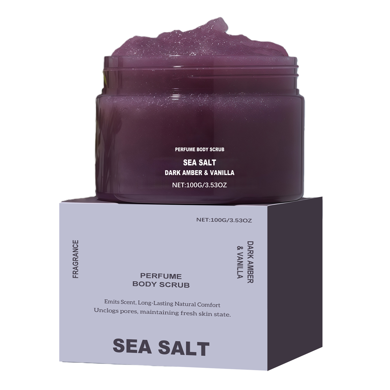 Amber Vanilla Scented Body Scrub Gentle Cleansing Soft Delicate Skin Care For Human Body Surface Tissue