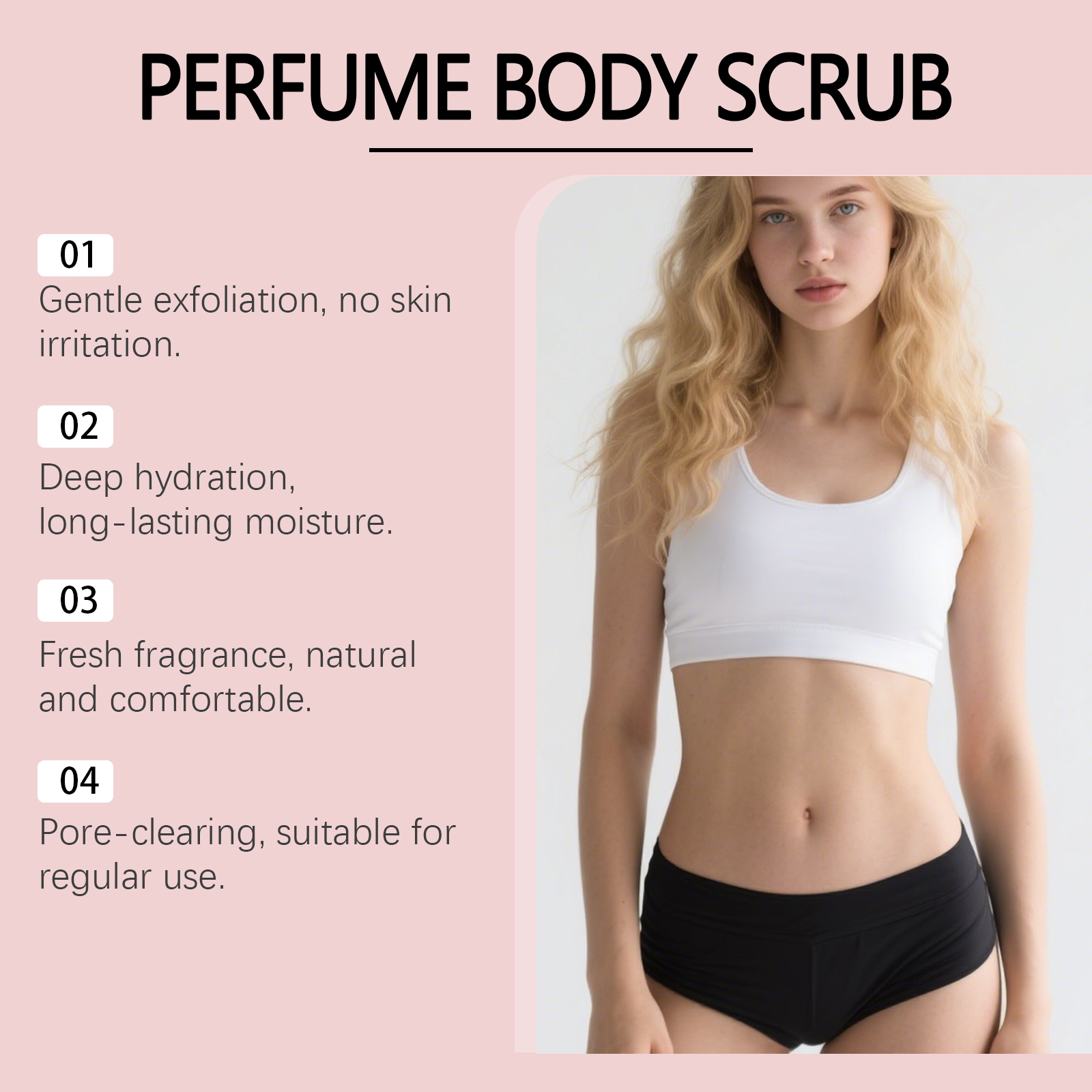 Amber Vanilla Scented Body Scrub Gentle Cleansing Soft Delicate Skin Care For Human Body Surface Tissue