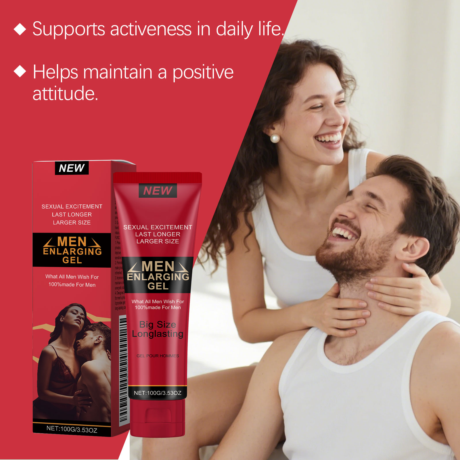 Men Care Gel Mild Nourishing Gentle Protect Comfort Hydrate Daily Body Skin External Use Lotion Care