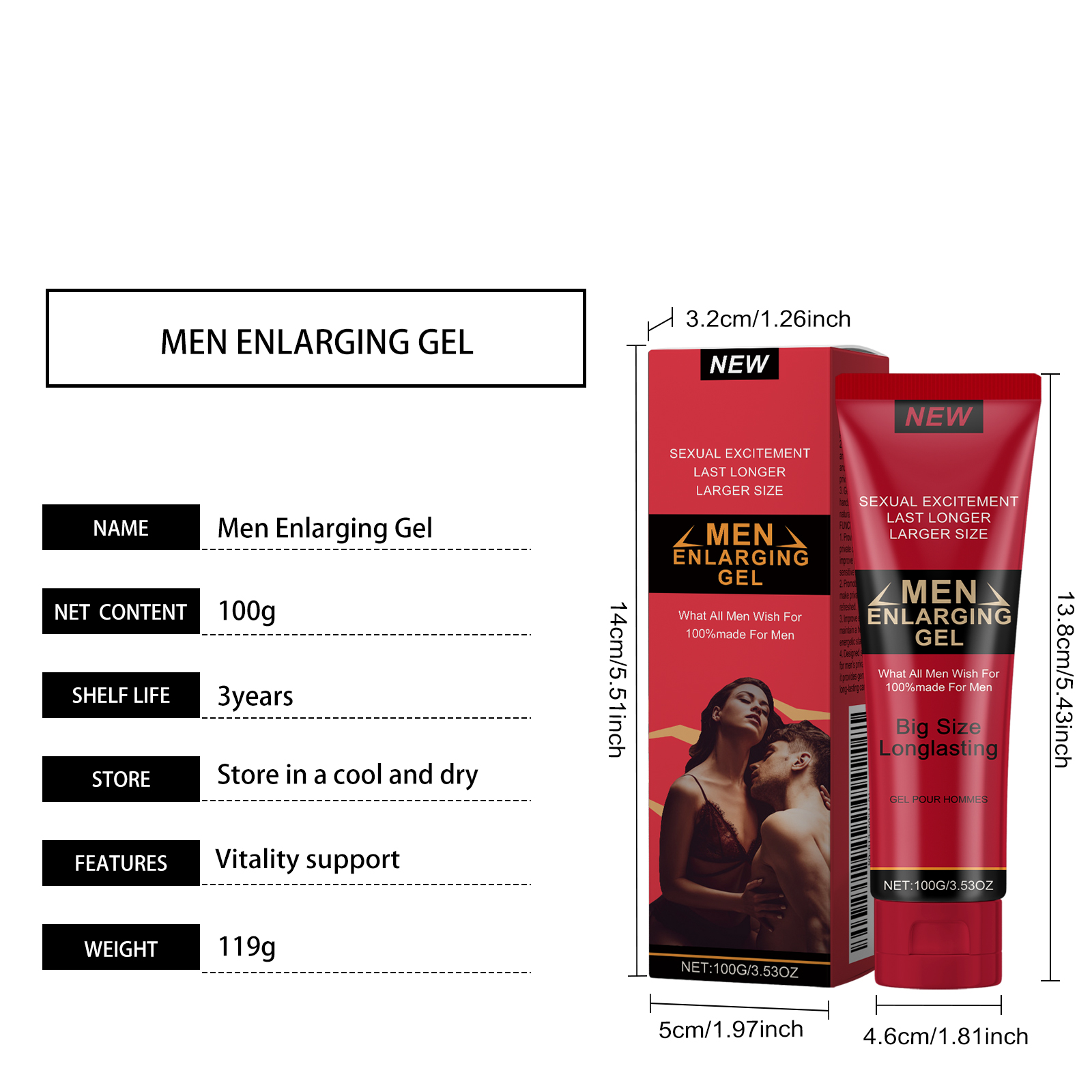 Men Care Gel Mild Nourishing Gentle Protect Comfort Hydrate Daily Body Skin External Use Lotion Care