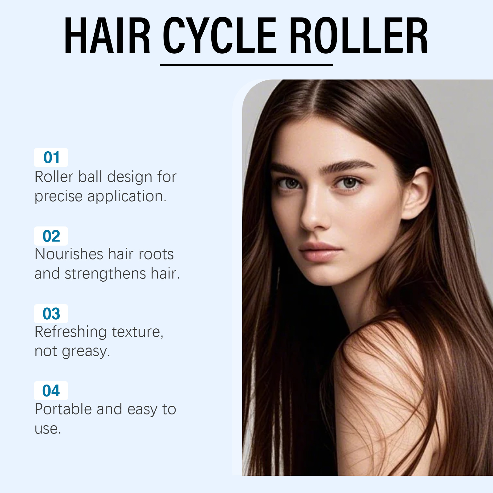 Hair Roller Essence Mild Nourish Soft Care Scalp Massage Daily Oil