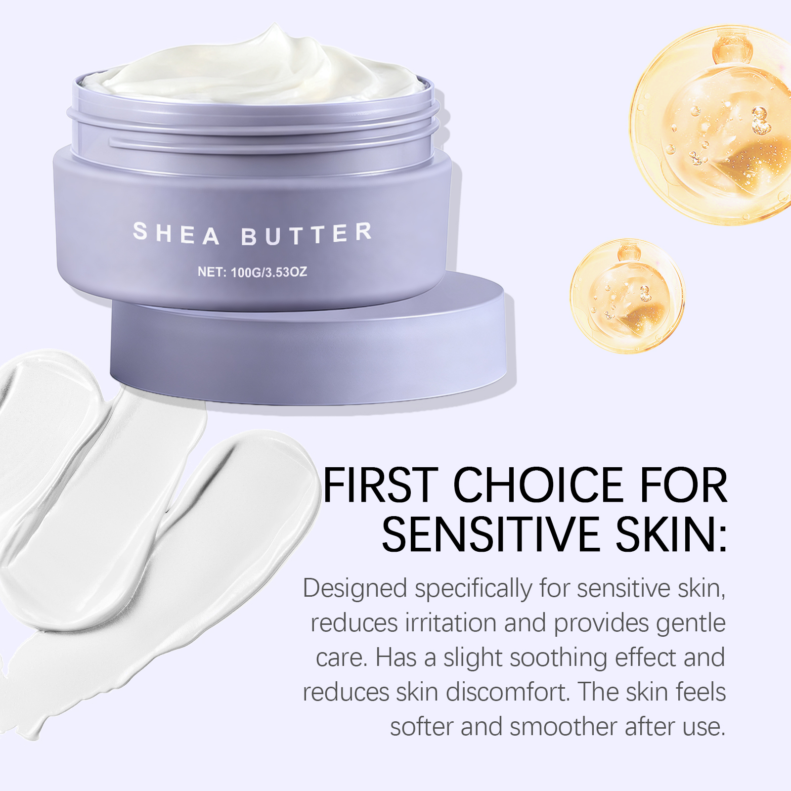 Shea Butter Moisturizing Cream Mild Nourishing Hydrating Soft Refreshing Daily Skin Care Protect Facial Skin