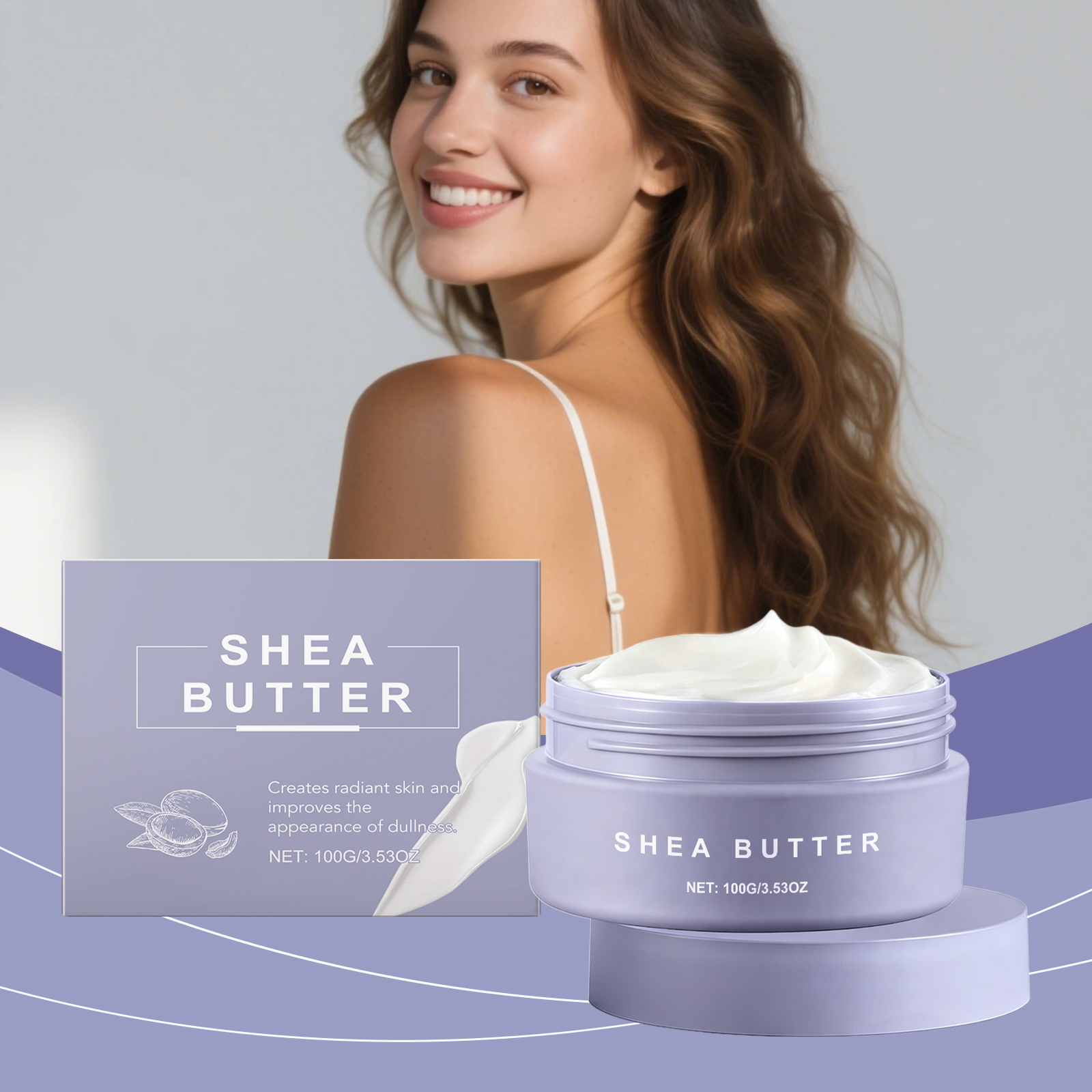 Shea Butter Moisturizing Cream Mild Nourishing Hydrating Soft Refreshing Daily Skin Care Protect Facial Skin