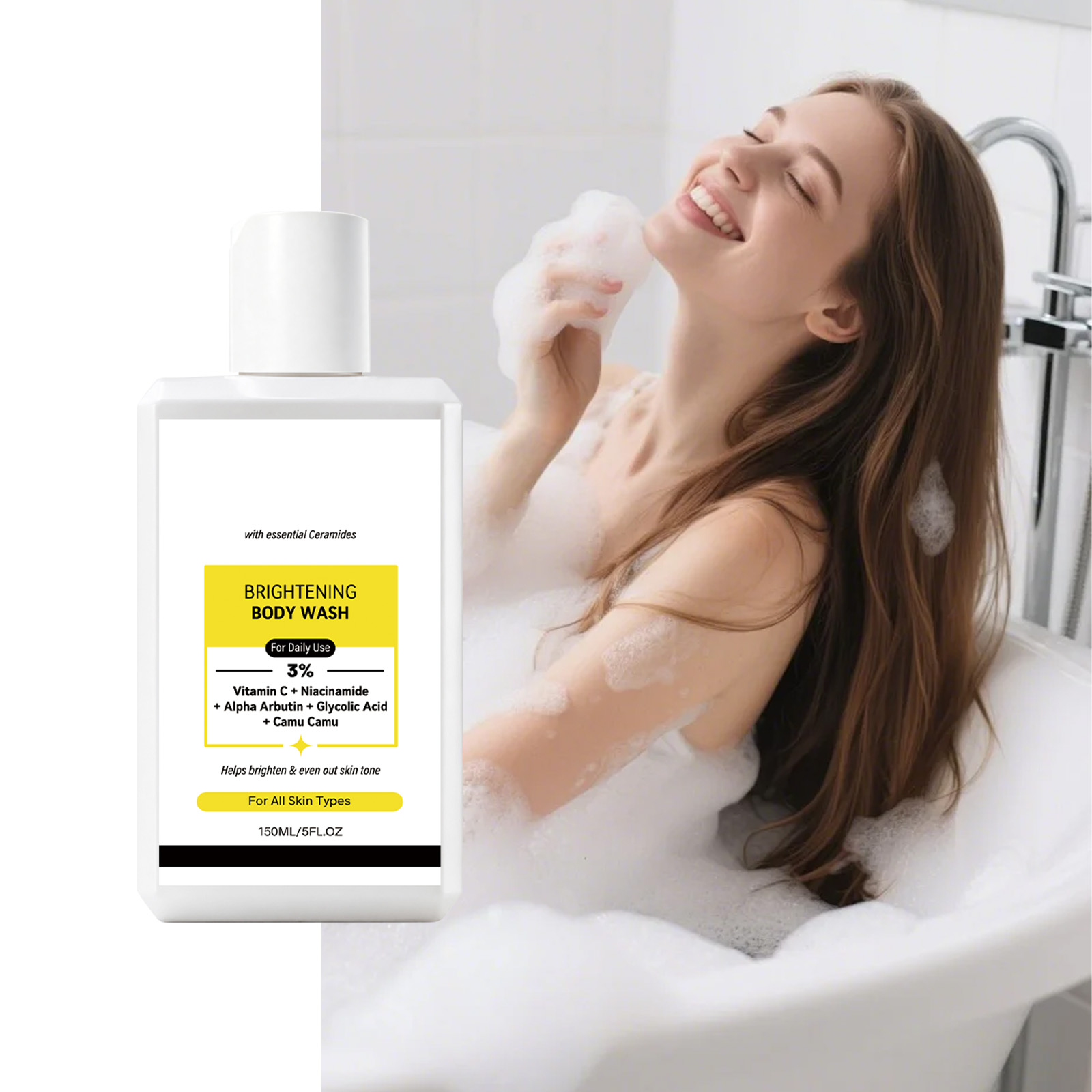Soft Bath Wash Moisturizing Refreshing Dense Foam Easy Rinse Daily Skin Body Cleansing Gentle Hydrating Fresh Light Smooth Mild Clean