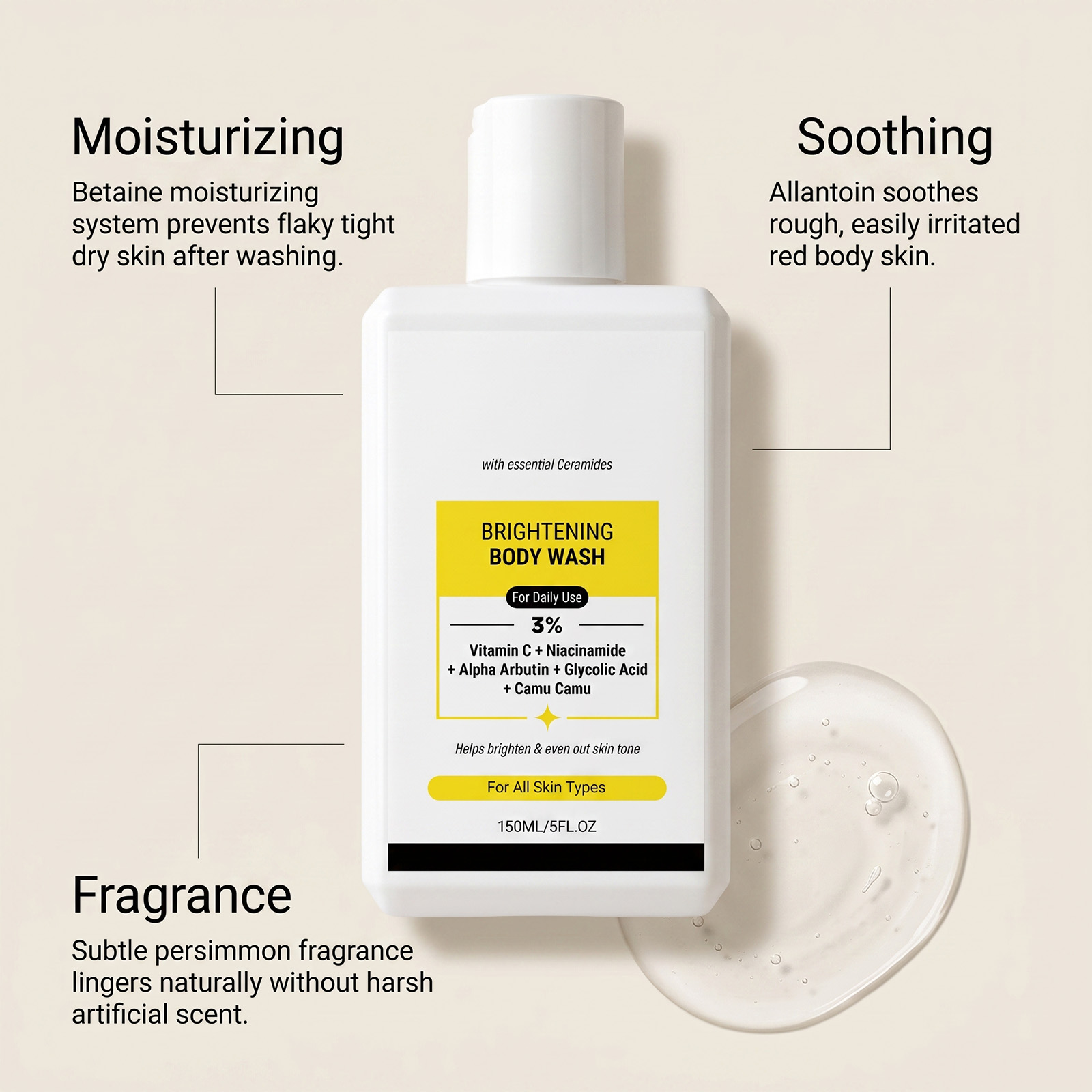Soft Bath Wash Moisturizing Refreshing Dense Foam Easy Rinse Daily Skin Body Cleansing Gentle Hydrating Fresh Light Smooth Mild Clean