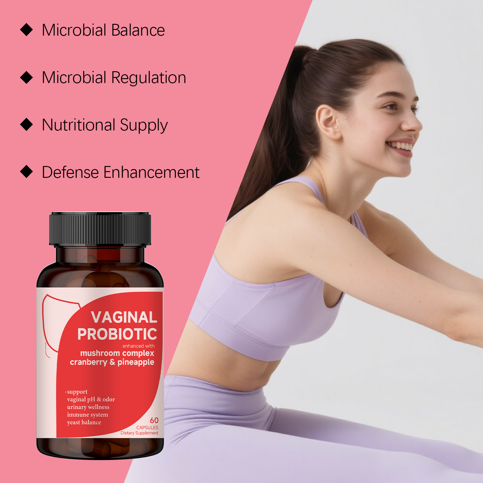 Women Probiotic Capsules Daily Gentle Care Boost Vitality Slim Figure Multi Nutritional Ingredients Oral Internal Conditioning