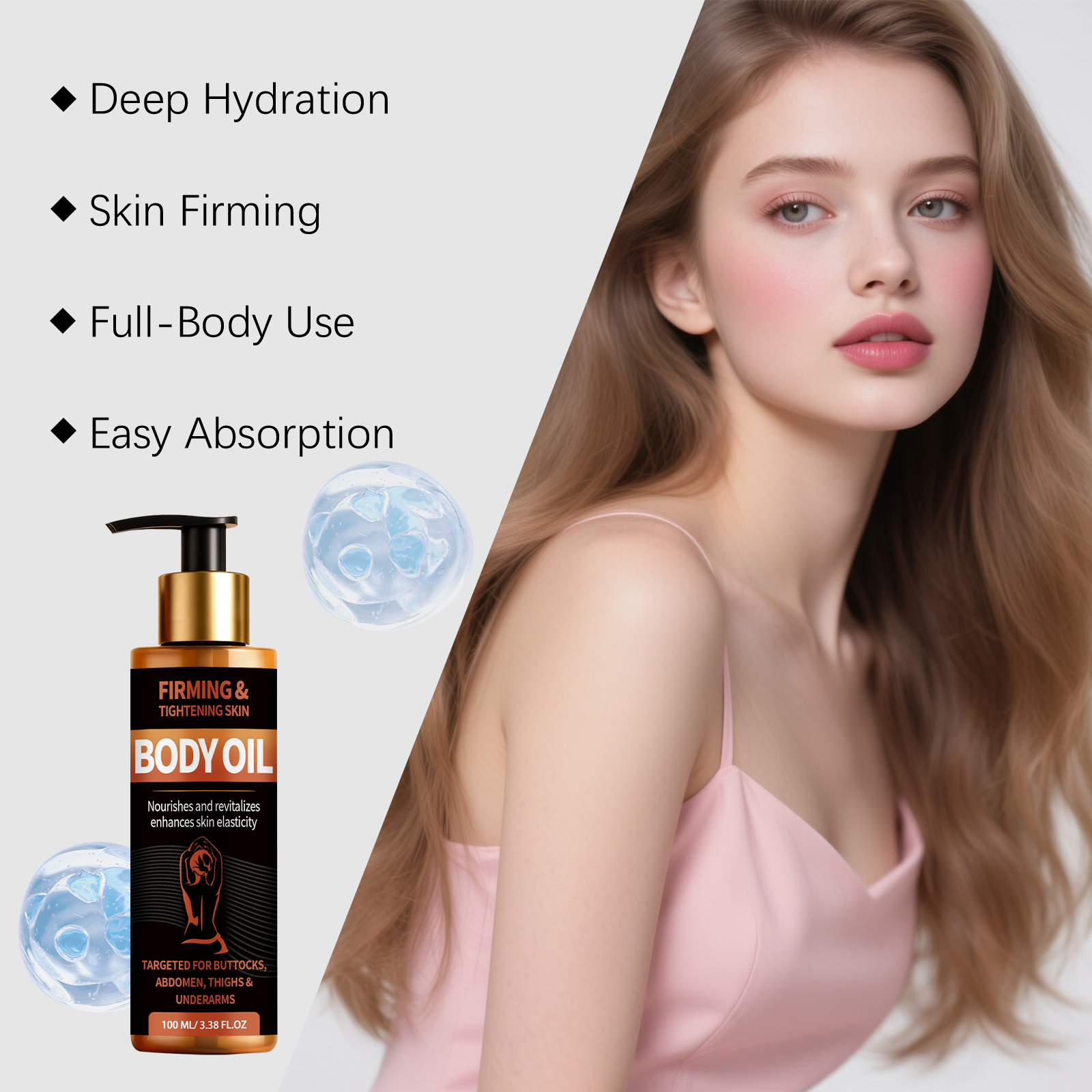 Body Essence Oil Light Texture Moisturizing Soft Nourishing Comfort Daily Skin Whole Body Care