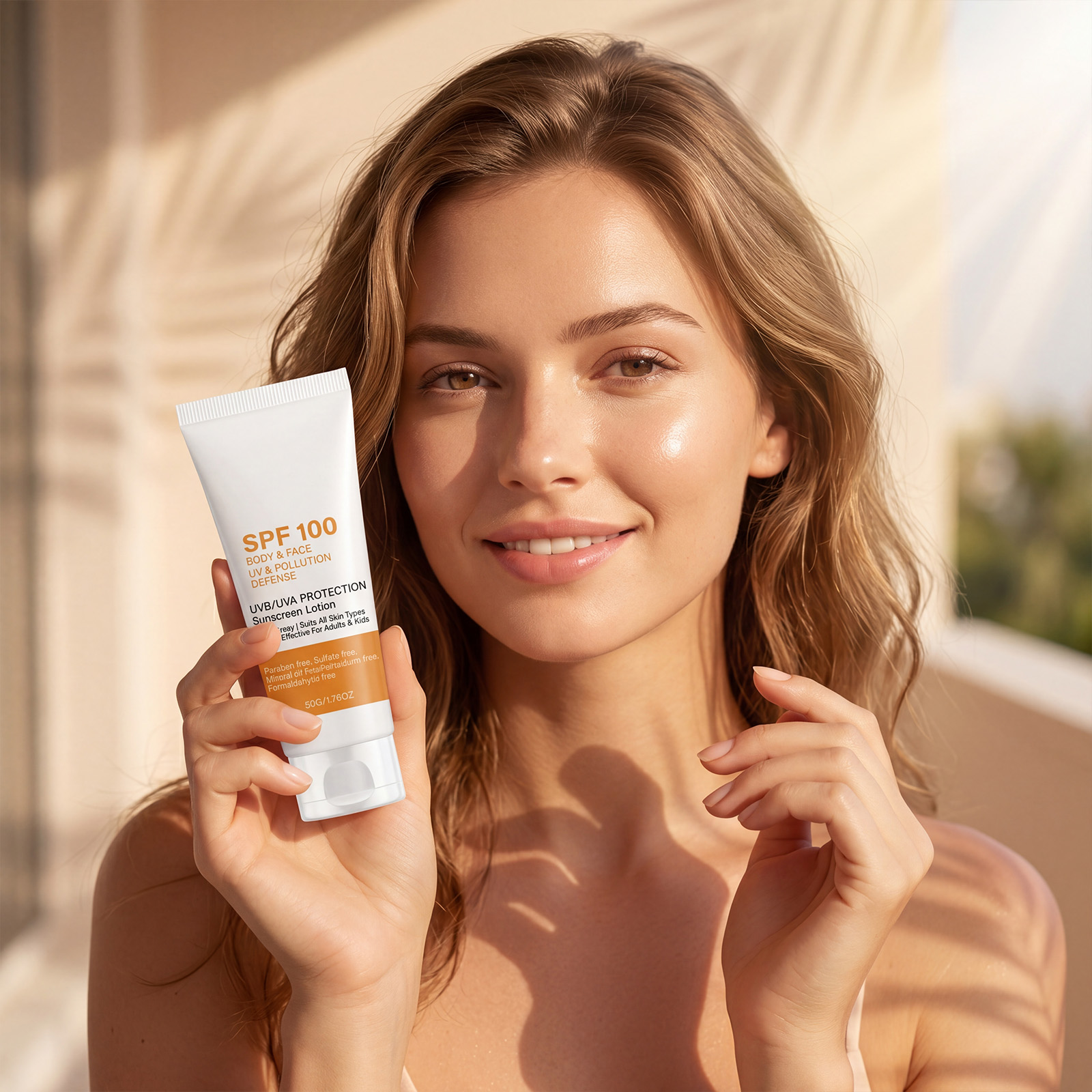 Moisturizing Protection Cream Summer Outdoor Light Coverage Soft Skin Mild Ingredients Glossy Nourishing Face
