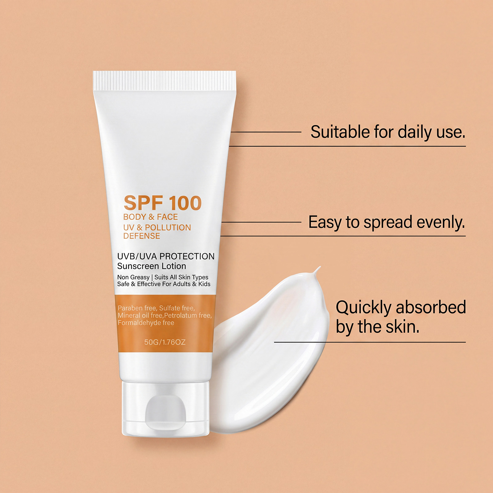 Moisturizing Protection Cream Summer Outdoor Light Coverage Soft Skin Mild Ingredients Glossy Nourishing Face