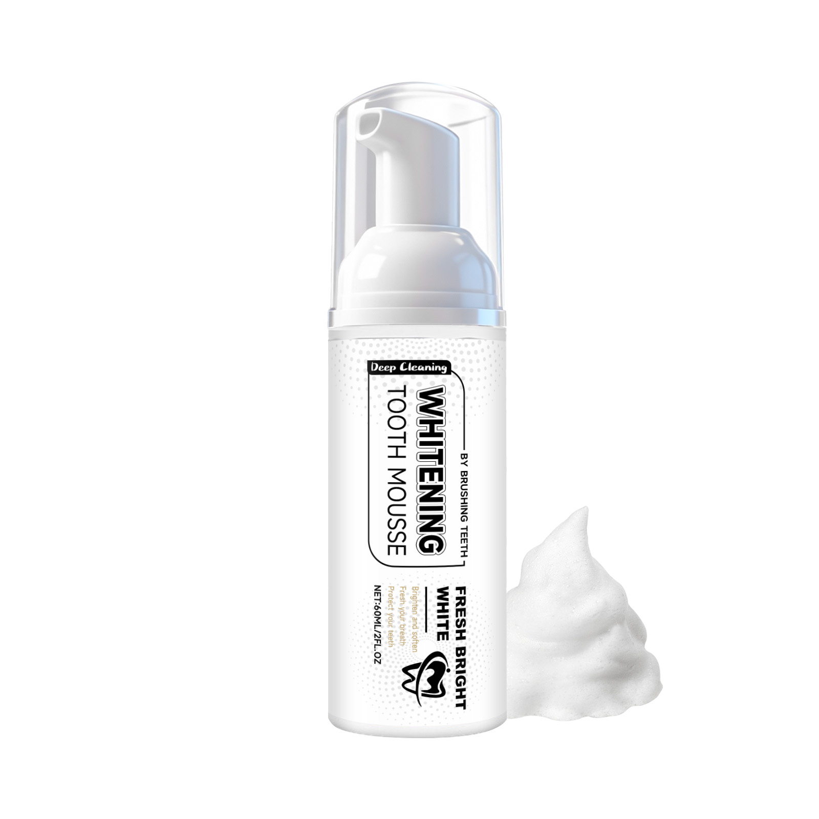Fresh Toothpaste Mousse Gentle Daily Cleansing Teeth Care Convenient Press Type Dental Cleansing Foam