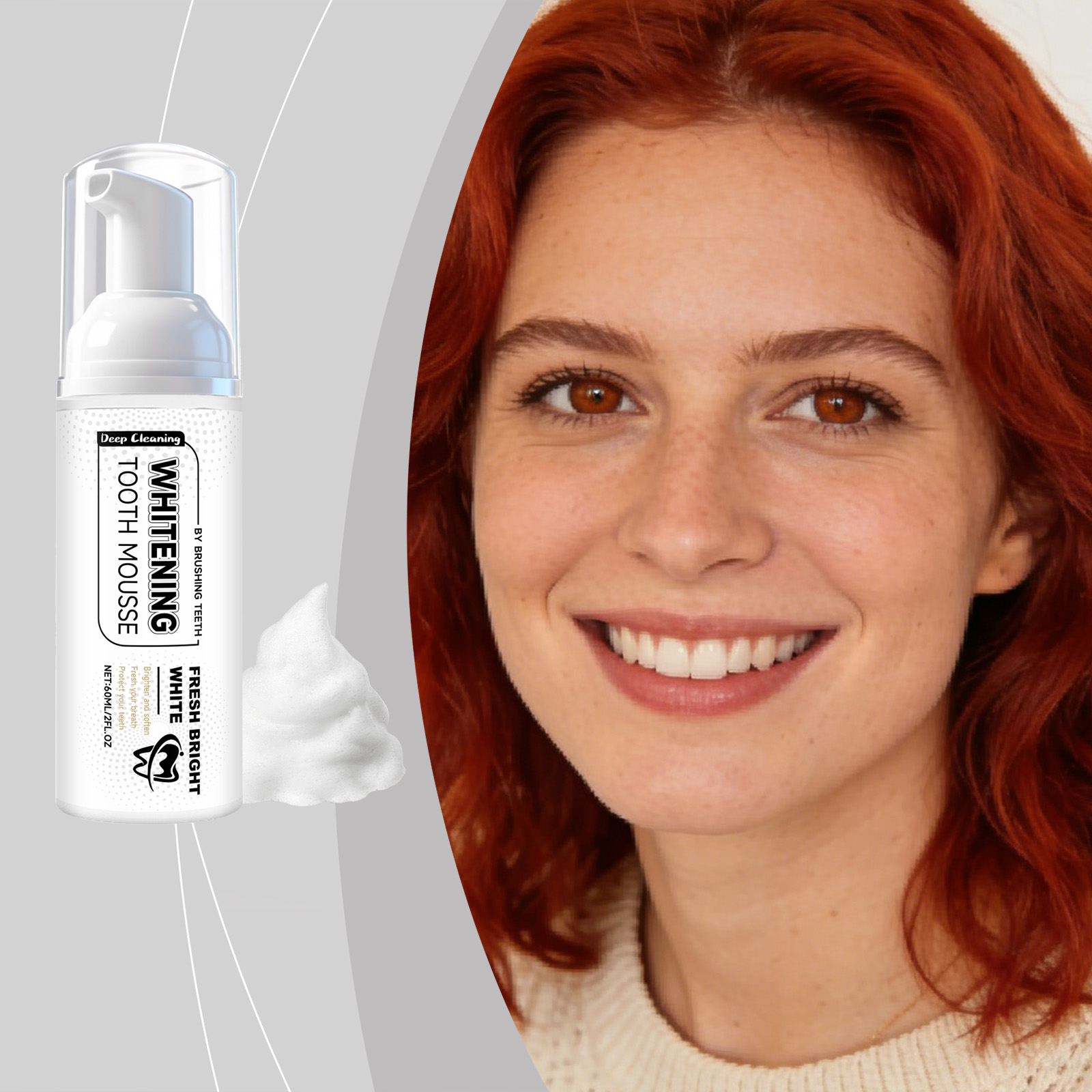 Fresh Toothpaste Mousse Gentle Daily Cleansing Teeth Care Convenient Press Type Dental Cleansing Foam