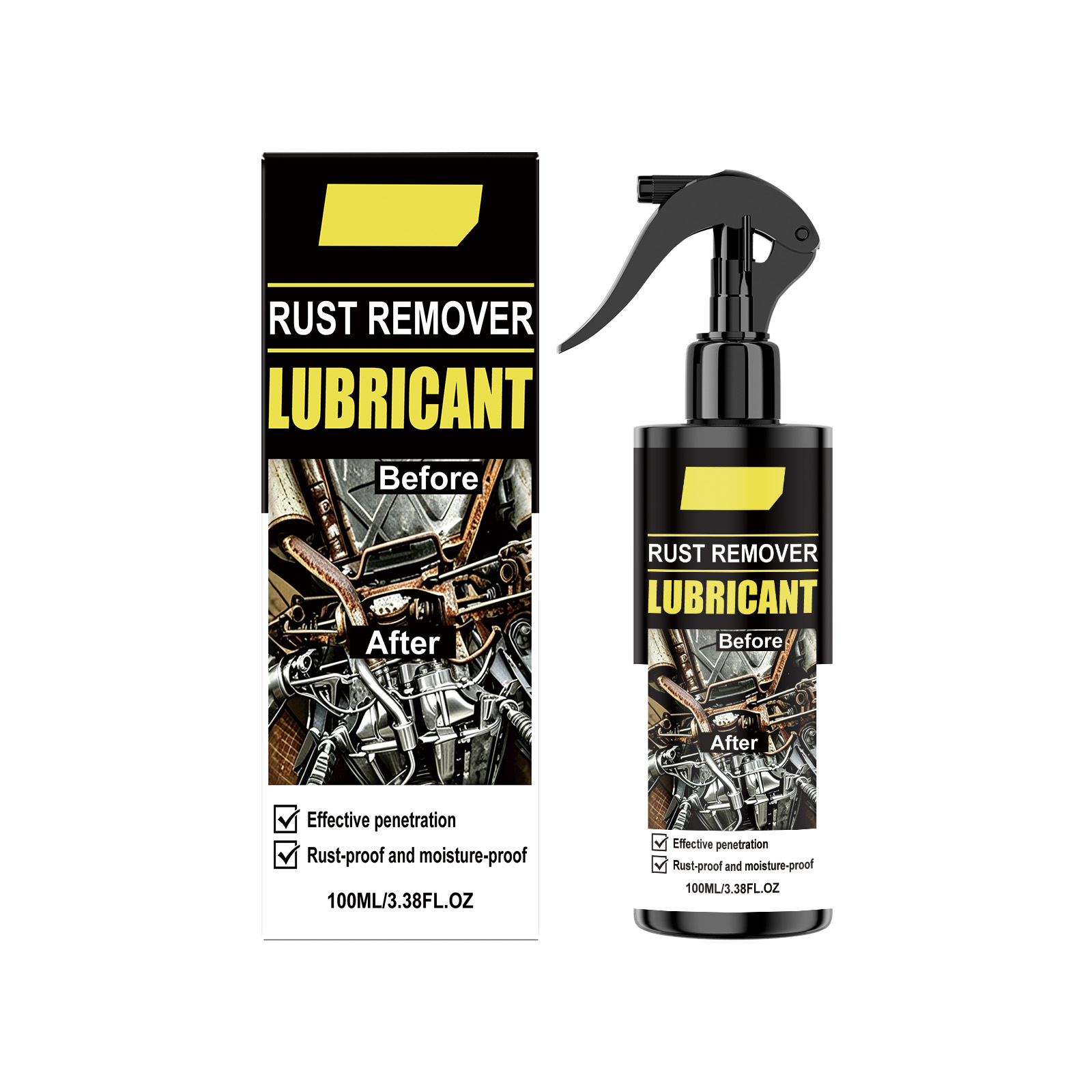 RustRemover Penetrating Decomposing Rust Forming Film Protection Multi Metal Applicable Spray Easy Use Hydrophobic Weatherproof Cleaner