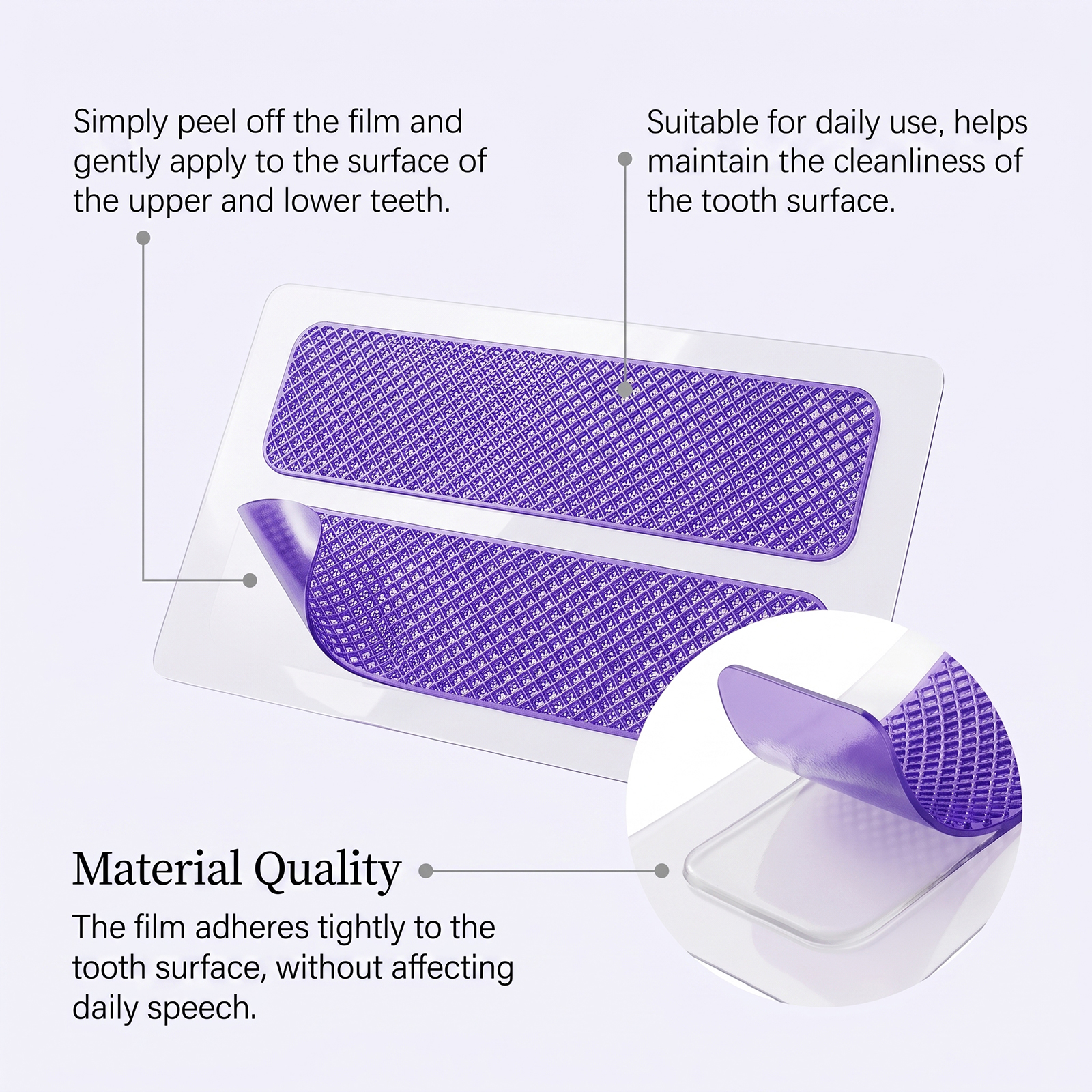 Tooth Care Strips Mild Clean Tooth Surface Protect Oral Cavity Fresh Confident Smile Convenient Care Patch