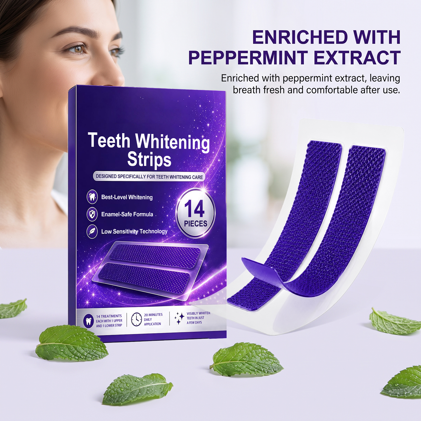 Tooth Care Strips Mild Clean Tooth Surface Protect Oral Cavity Fresh Confident Smile Convenient Care Patch