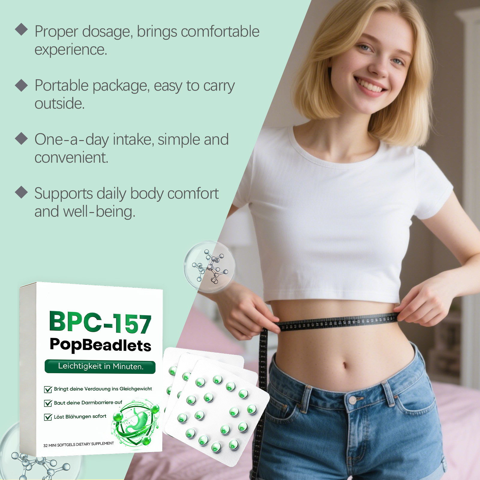 Body Care Microbeads Mild Formula Protect Body Lightly Shape Figure Daily Body Maintenance