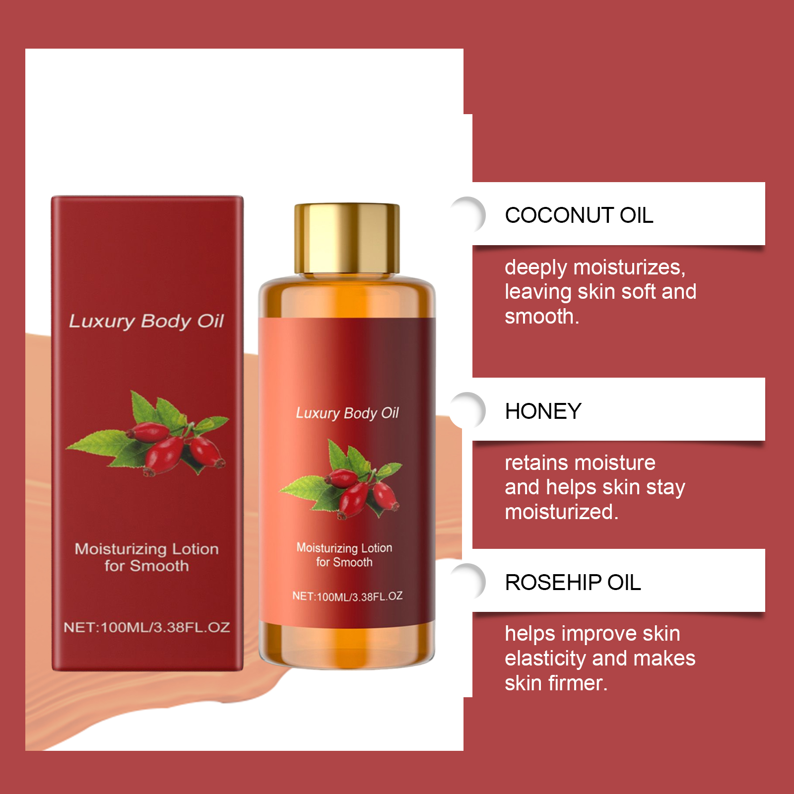 Moisturizing Body Nourishing Oil Gentle Mild Care Whole Skin Hydrating Smooth Refreshing Delicate Body Nourishment