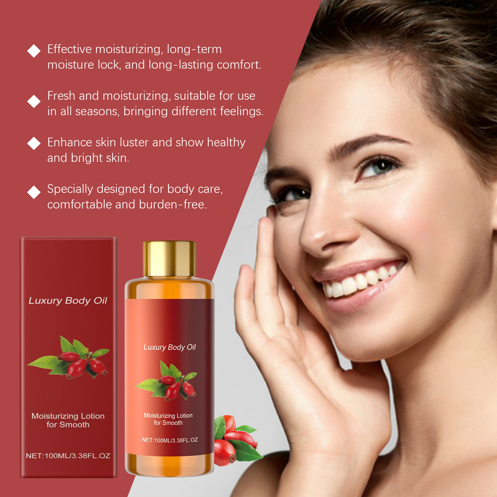 Moisturizing Body Nourishing Oil Gentle Mild Care Whole Skin Hydrating Smooth Refreshing Delicate Body Nourishment