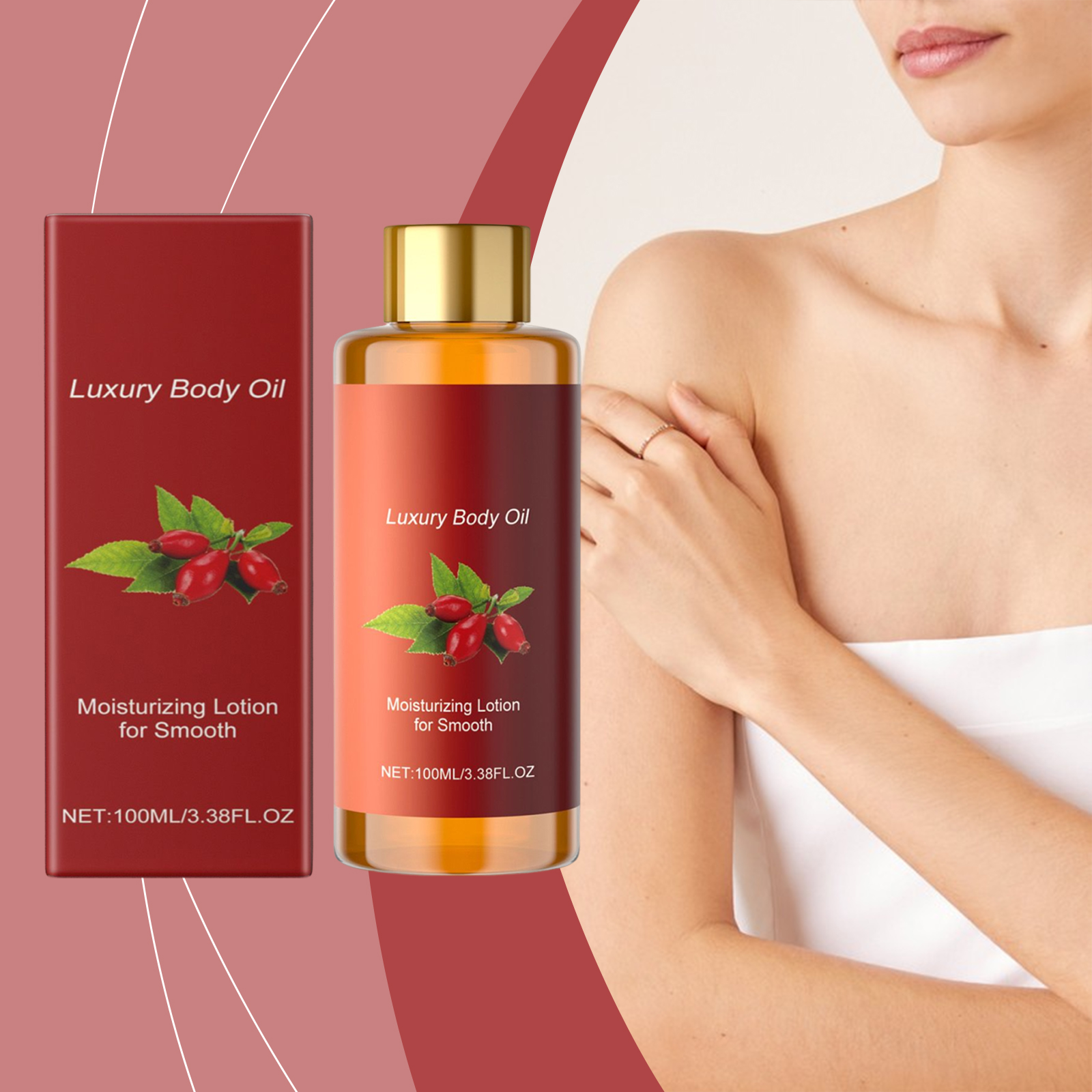 Moisturizing Body Nourishing Oil Gentle Mild Care Whole Skin Hydrating Smooth Refreshing Delicate Body Nourishment