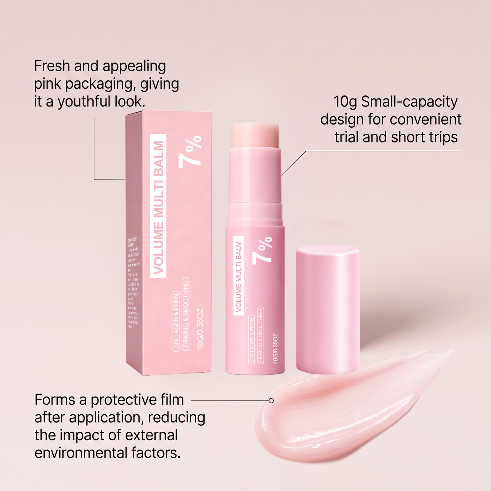 Pink Light Moisturizing Stick Gentle Hydrating For Face Lips Eye Area Dry Skin Local Skincare Care