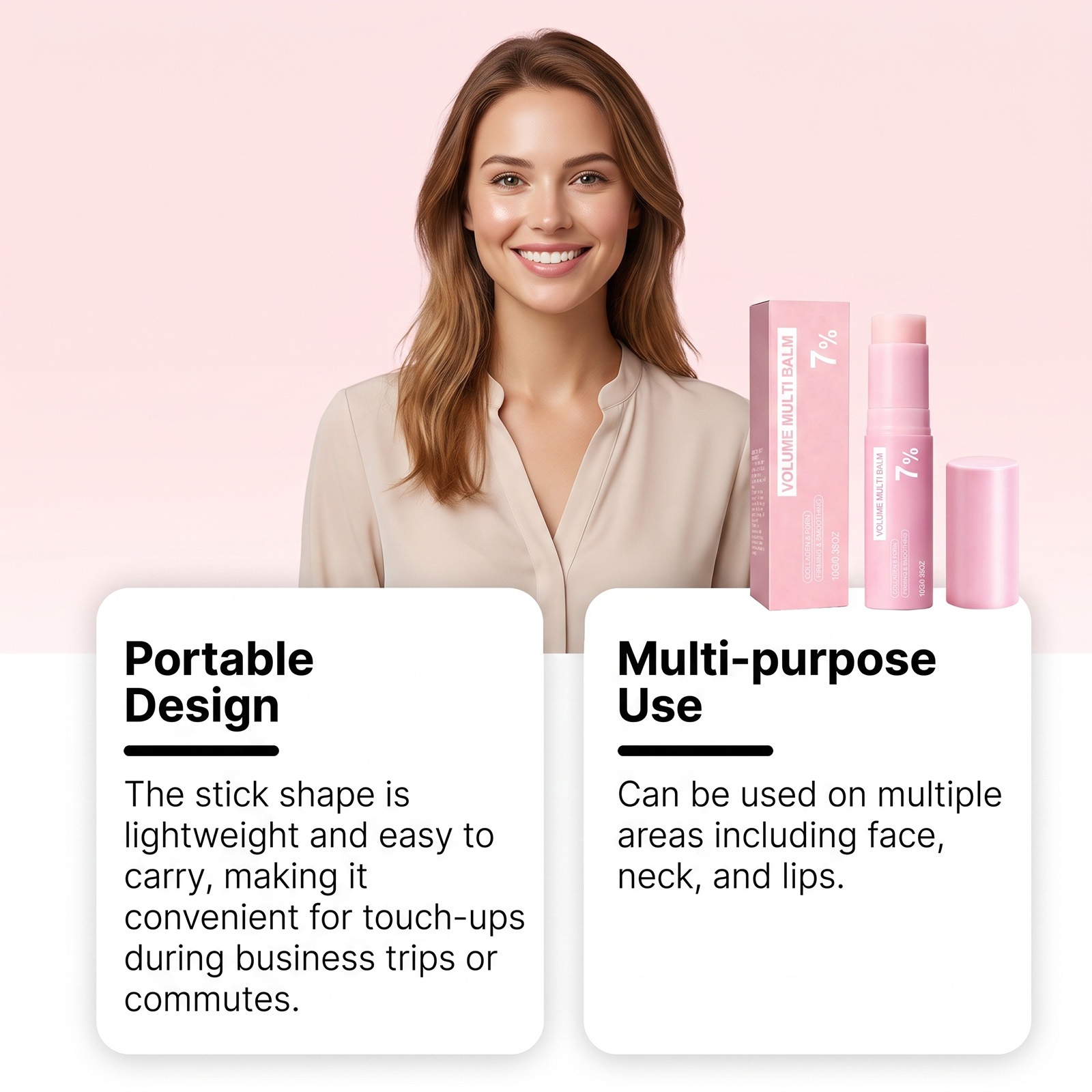 Pink Light Moisturizing Stick Gentle Hydrating For Face Lips Eye Area Dry Skin Local Skincare Care