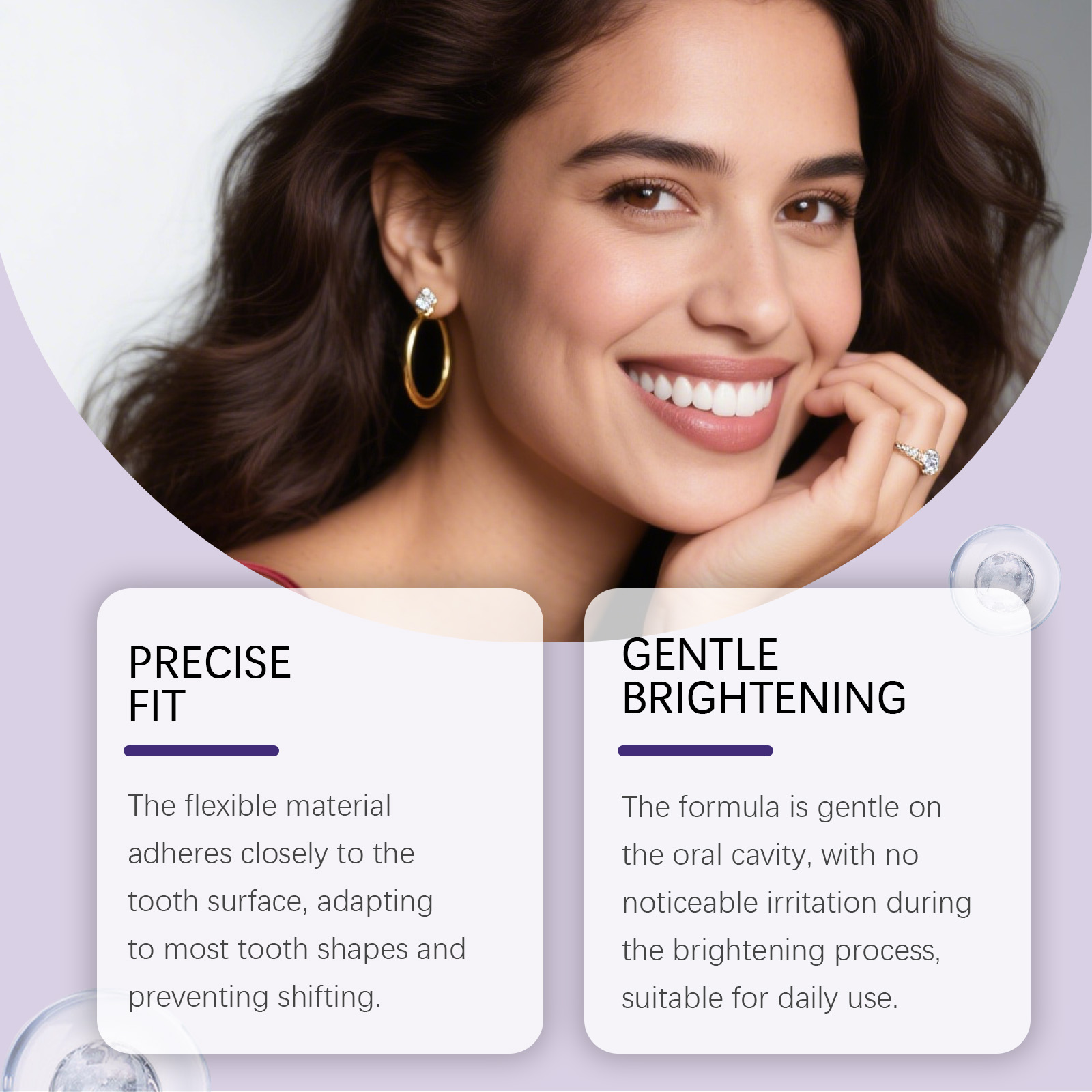 Purple Brightening Stain‑removing Teeth Strips Gentle Ingredients Nourish Teeth Clean Glossy Fresh Oral Convenient Dental Care