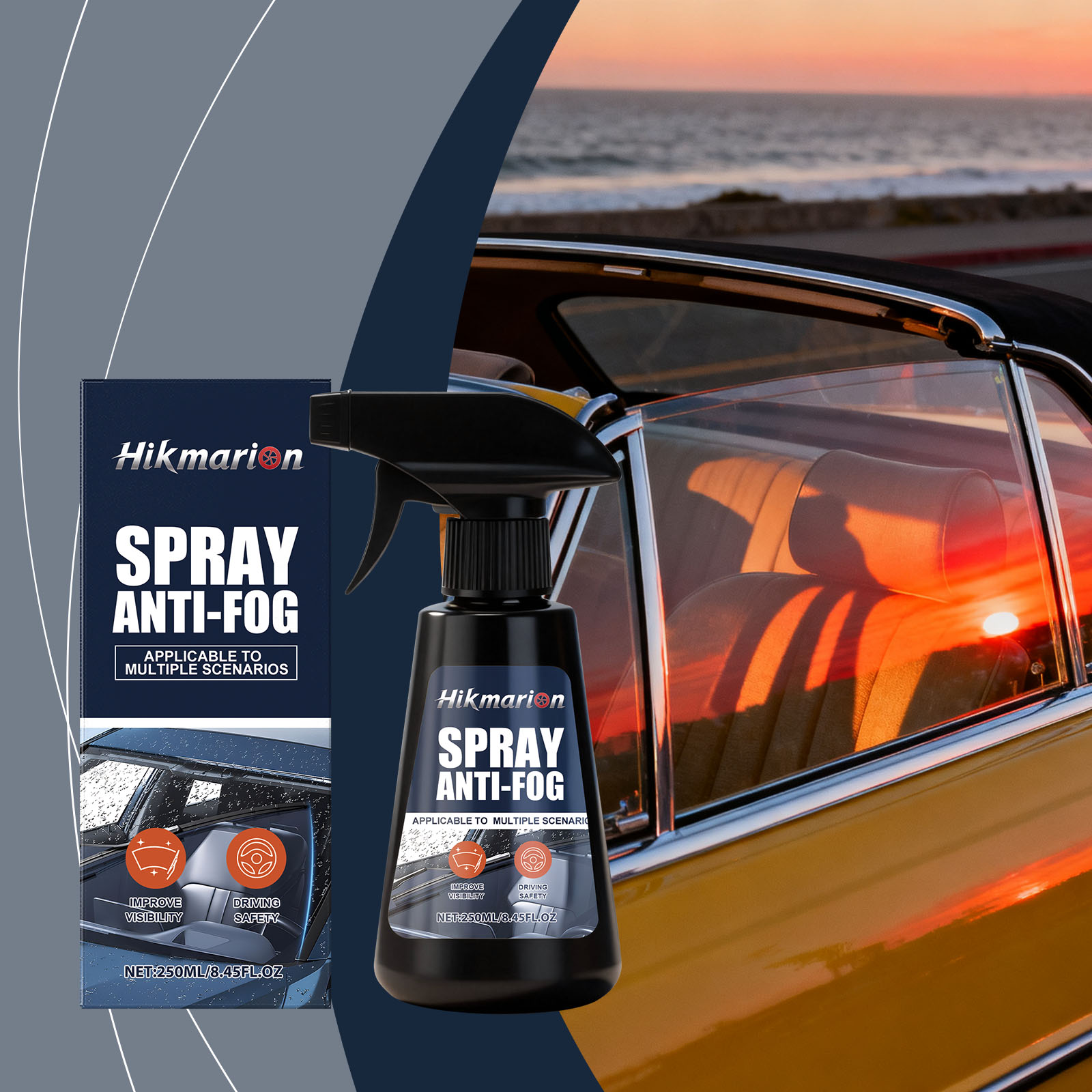 Car Anti Fog Spray Clear Windows In Rainy Days Windshield Rearview Mirror Water
