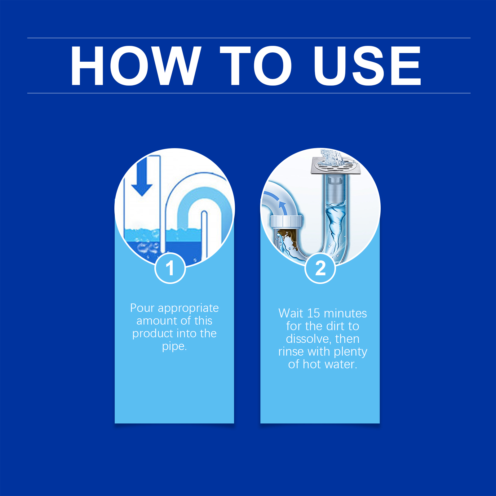 Drain Pipe Unclogger Cleaner For Kitchen Sink Toilet Sewer Clog Odor Removal