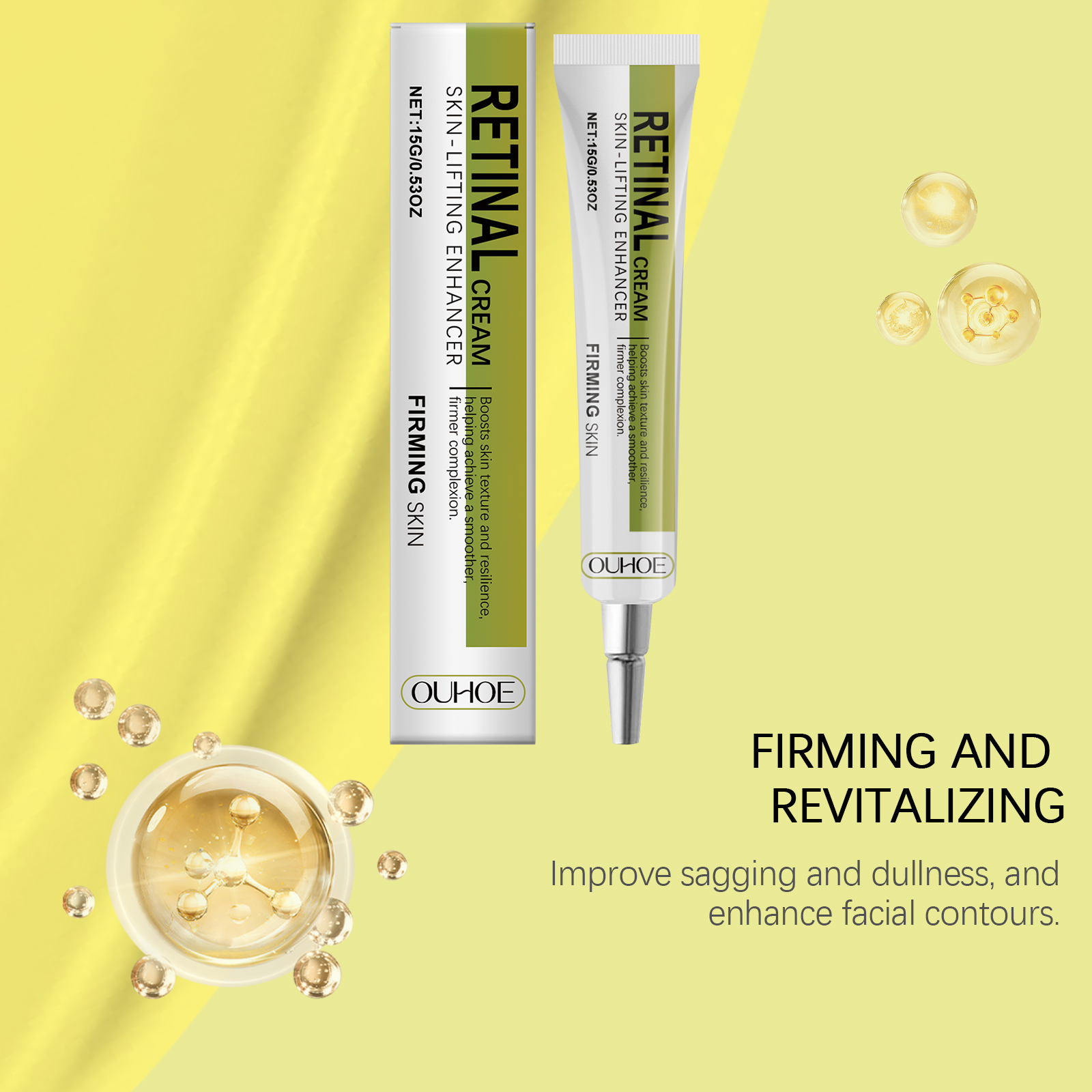 Retinol Brightening Firming Cream Gentle Moisturizing Hydrating Silky Care Facial Skin Care Cream