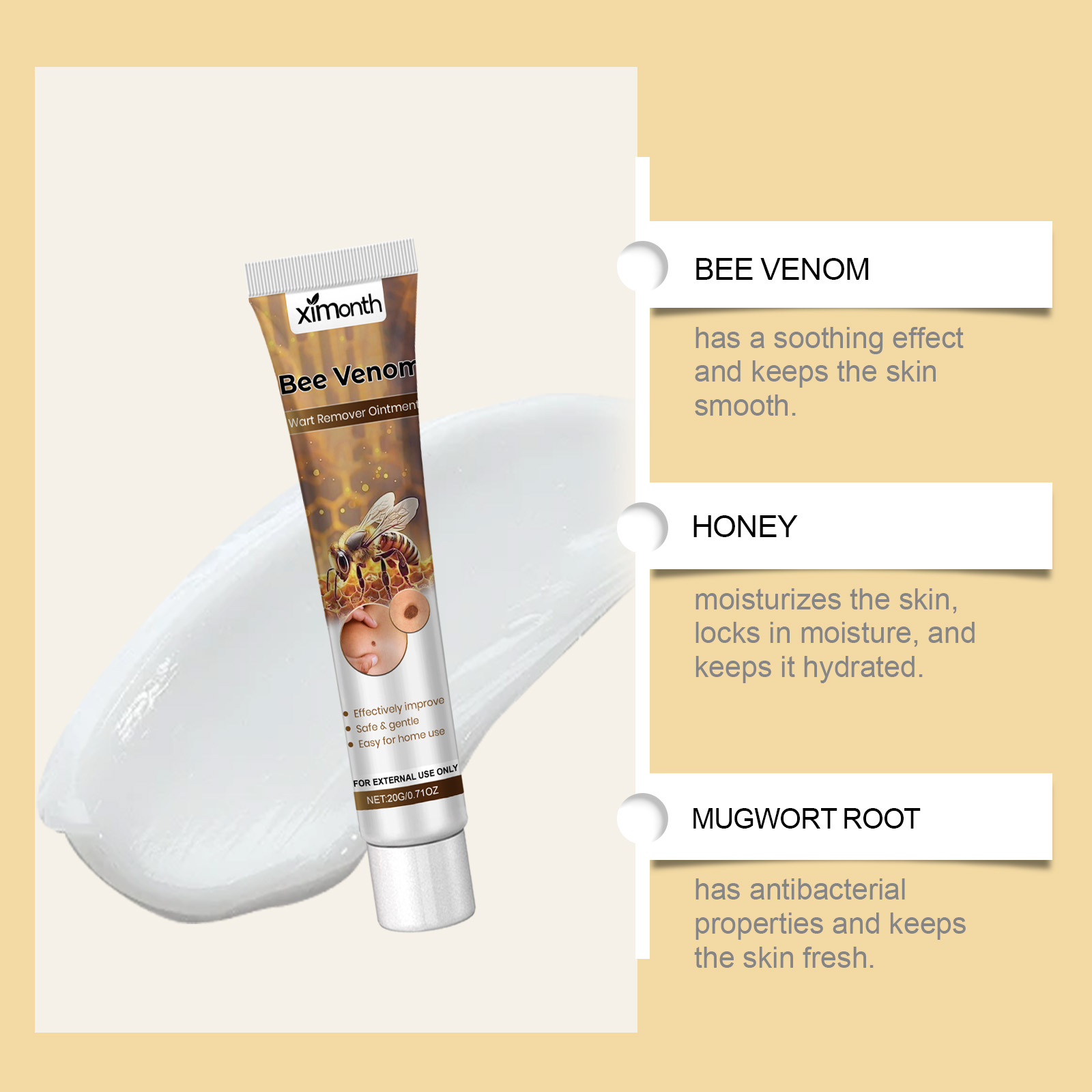 Bee Venom Keyou Ointment Mild Cleansing Smooth Moisturizing Bee Venom Extract For Body Skin
