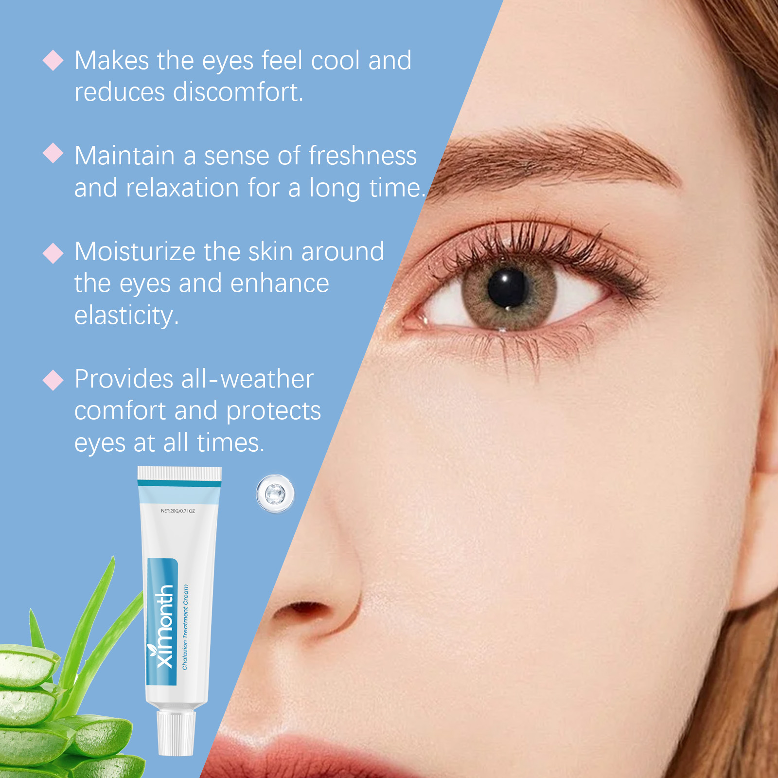 Eye Care Cream For Skin Around Eyes Hydrating Moisturizing Massage Eye Cream