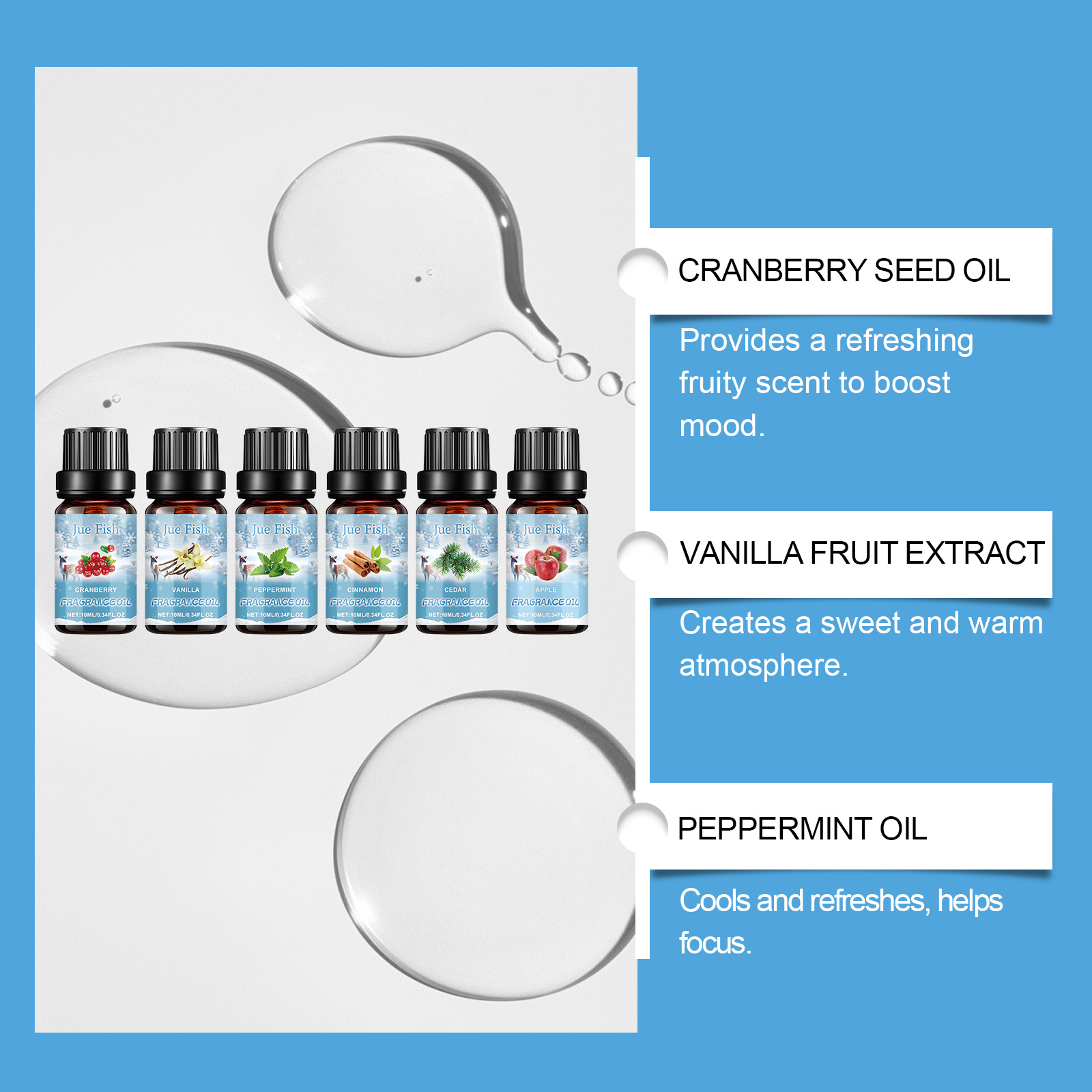 Winter Aroma Oil Set Humidifier Fragrance Essential Oil Freshen Air Warm Indoor Winter Space
