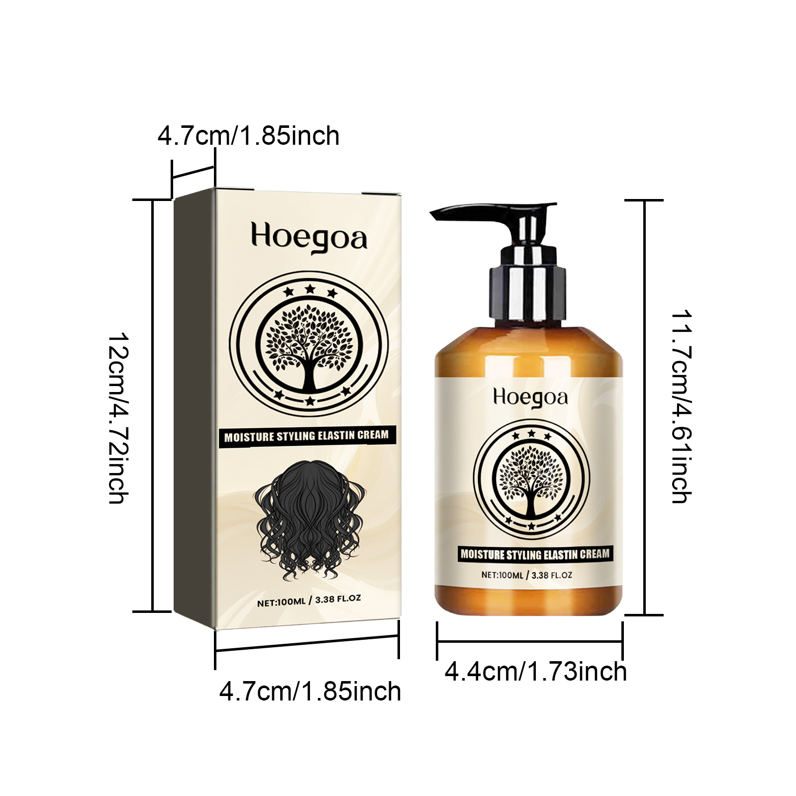 Moroccan Curl Defining Cream Moisturizing Frizz Control For Natural Bouncy Shine Long Lasting Hold And Volumizing Care