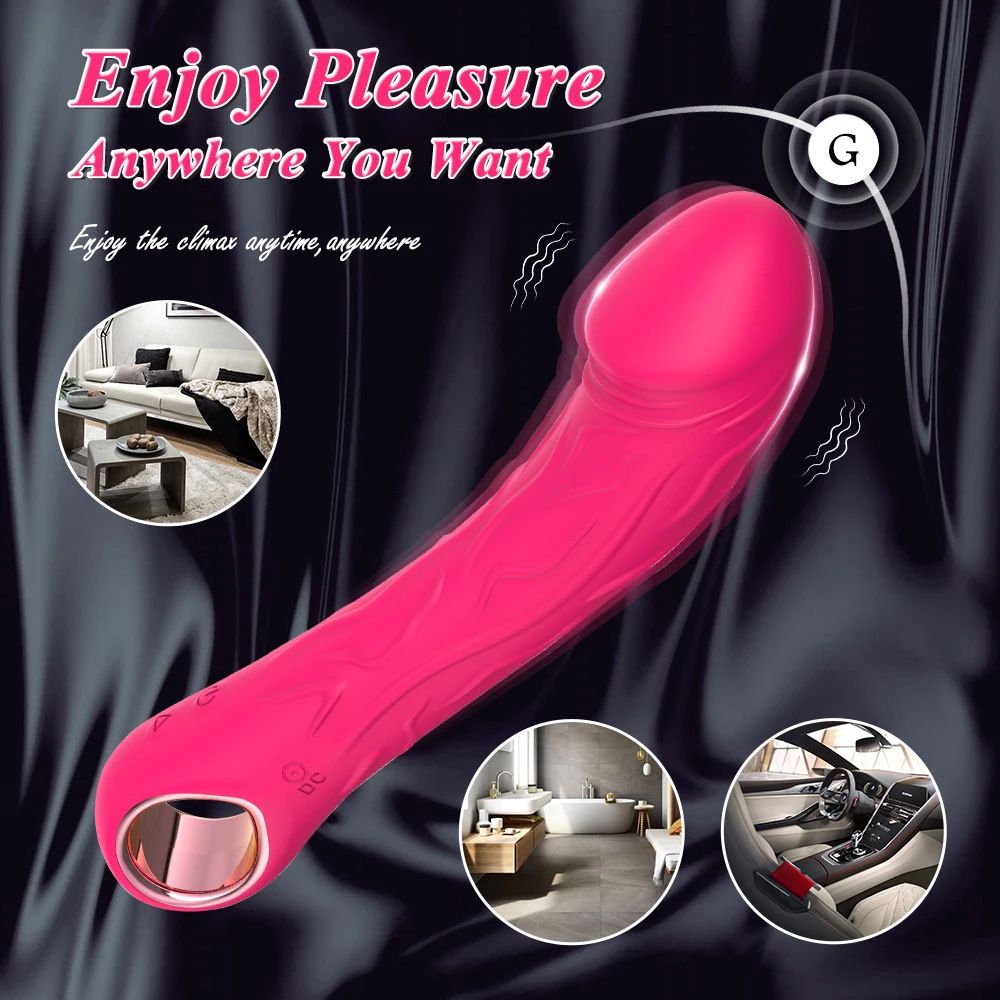 (Rose Red) Adult Sex Toy Realistic Dildo Sex Toys Vibrator for Women Insertable Massager Masturbation Orgasm Tool 10 Vibration Frequencies and 3 Speeds