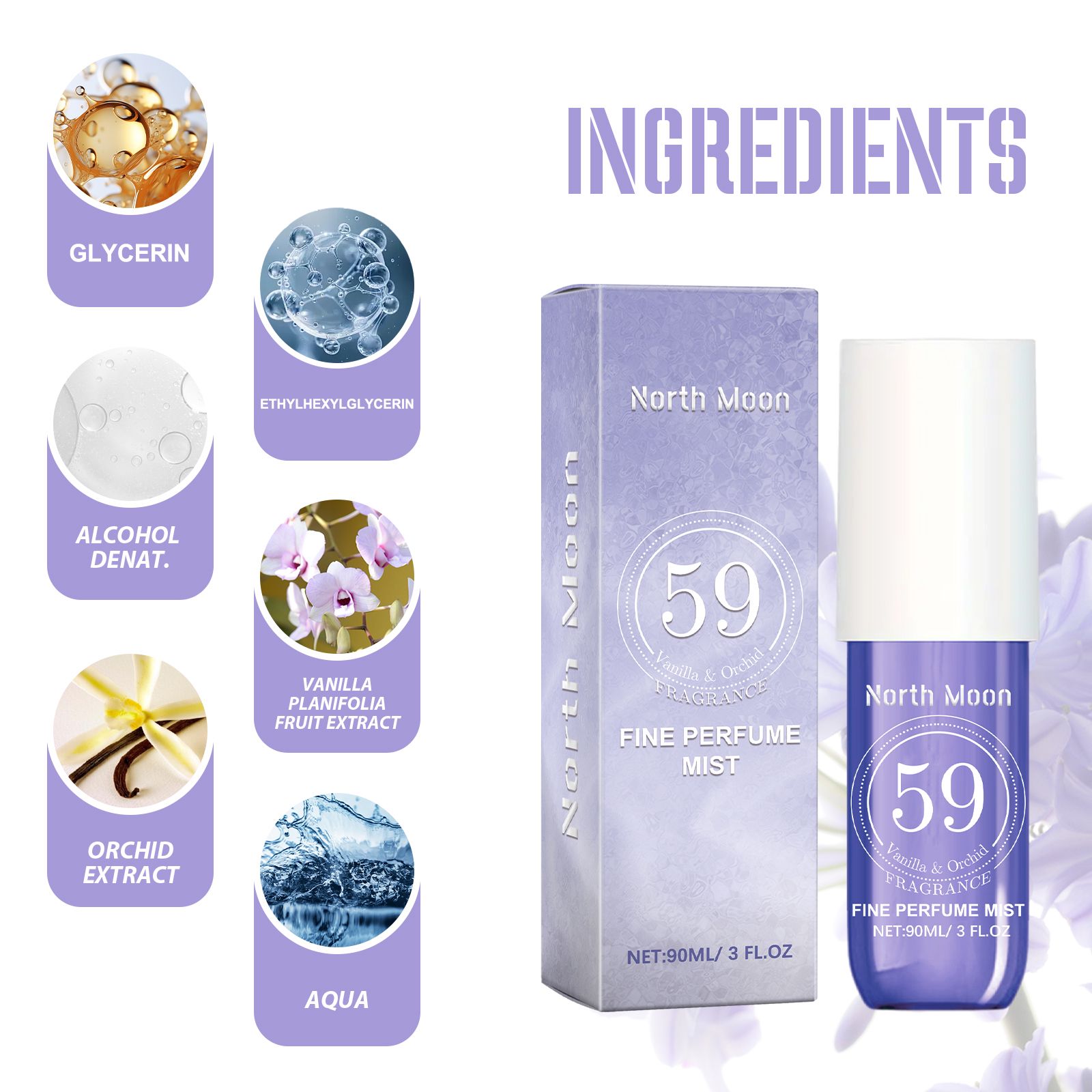 Vanilla Perfume Spray Fresh Orchid Scent Long Lasting For Daily Wear And Dating