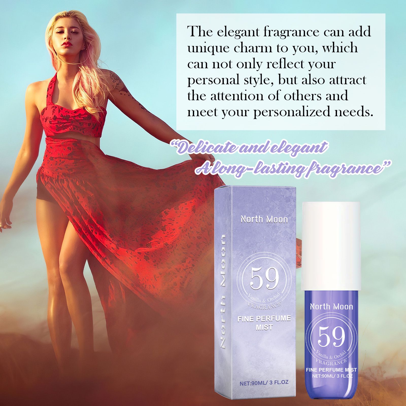 Vanilla Perfume Spray Fresh Orchid Scent Long Lasting For Daily Wear And Dating