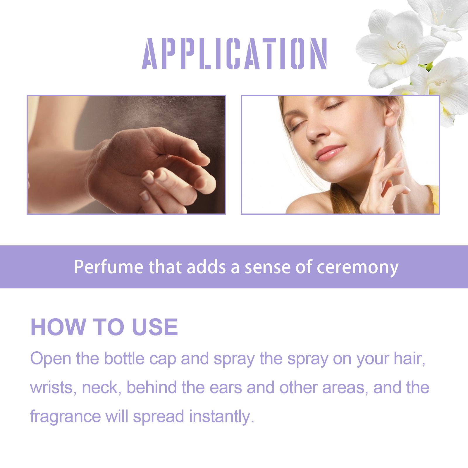 Vanilla Perfume Spray Fresh Orchid Scent Long Lasting For Daily Wear And Dating