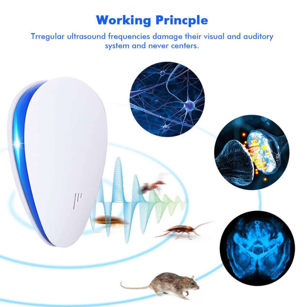 4PCS 220V Variable Frequency Ultrasonic Pest Repeller Electronic Home Pests Control