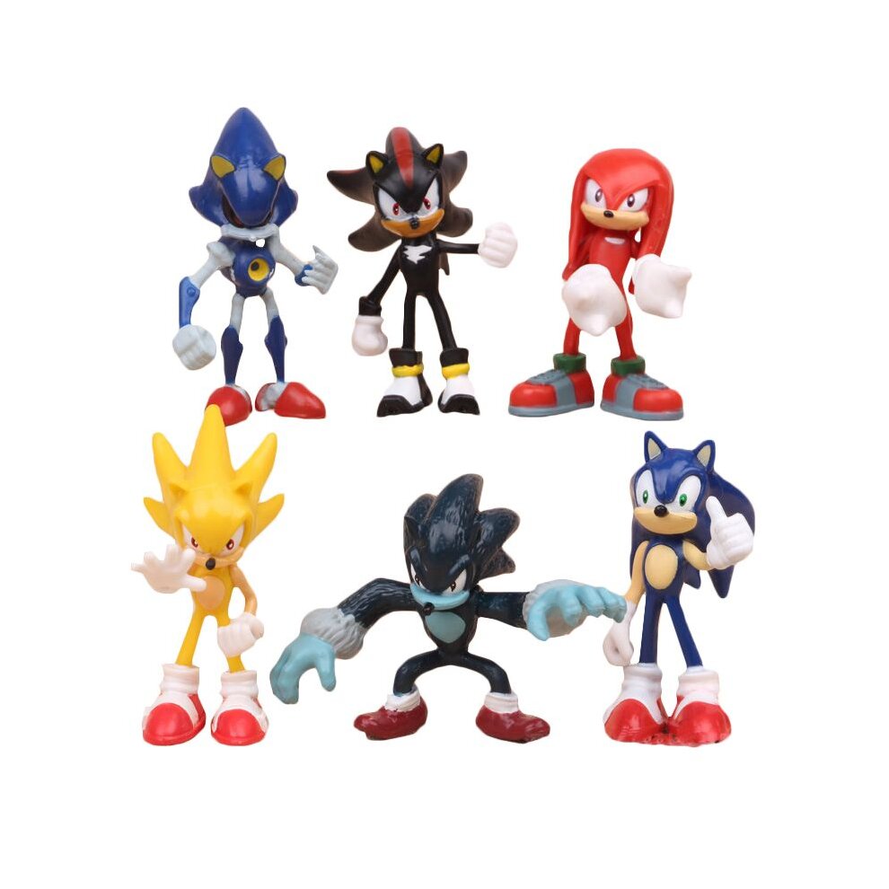 (3) Sonic the Hedgehog Figures Toy Pvc Toy Characters Figure Kids Toy Gifts
