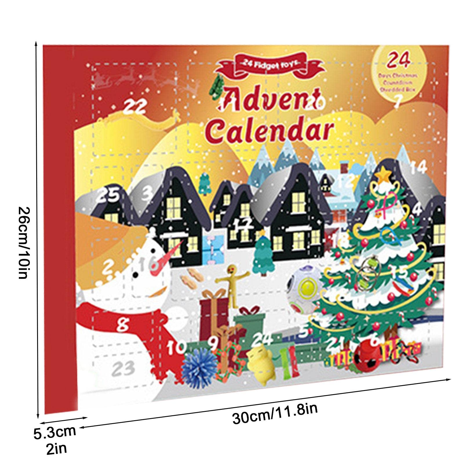 Advent Calendar 2022 Including 24 Pcs Hanging Ornaments Sets DIY Pendants for Christmas Tree 24 Days Countdown Calendar for Decoration Party Birthday Xmas Gift for Kids Girls and Boys