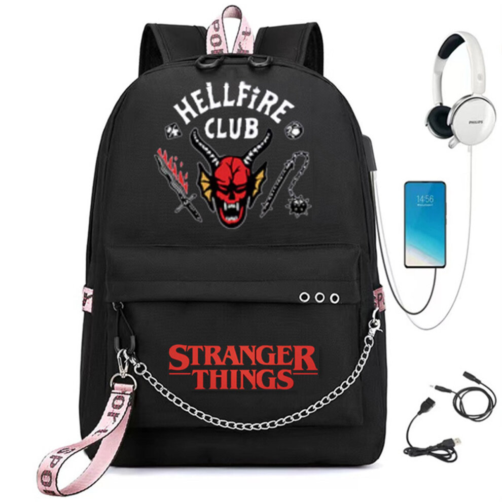 (Stranger Things Backpack F) Stranger Things Backpack School bag Unisex Travel Laptop Backpack