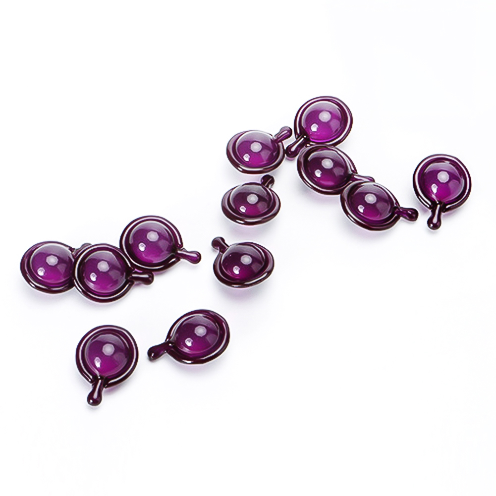 (Purple) Hair Vitamin Capsule Keratin Oil Smooth Silky Hair Serum Moroccan Oil Anti Hair Loss Repair Damaged Hair Essential Oil 10PCS