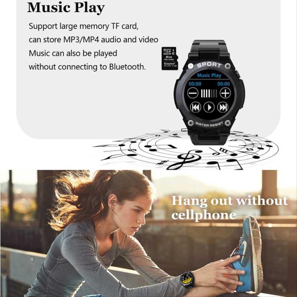 Smart Watch Fitness Tracker Heart Rate Monitor Waterproof GPS Sports Watch Red