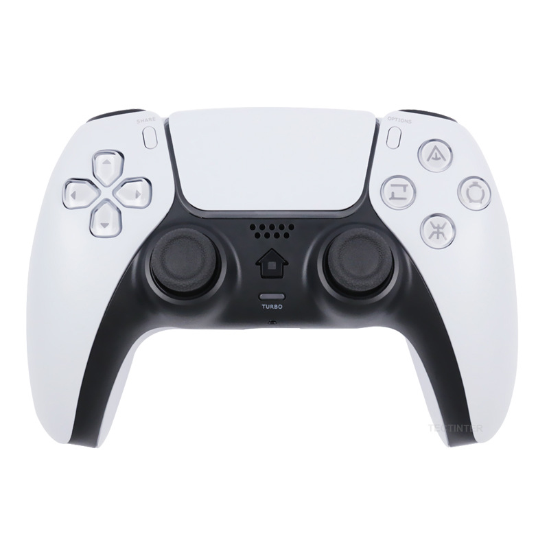 Bluetooth Game Controller Fit Ps5 Playstation 5 Wireless Game Console Handle Grips Gamepad with Turbo White